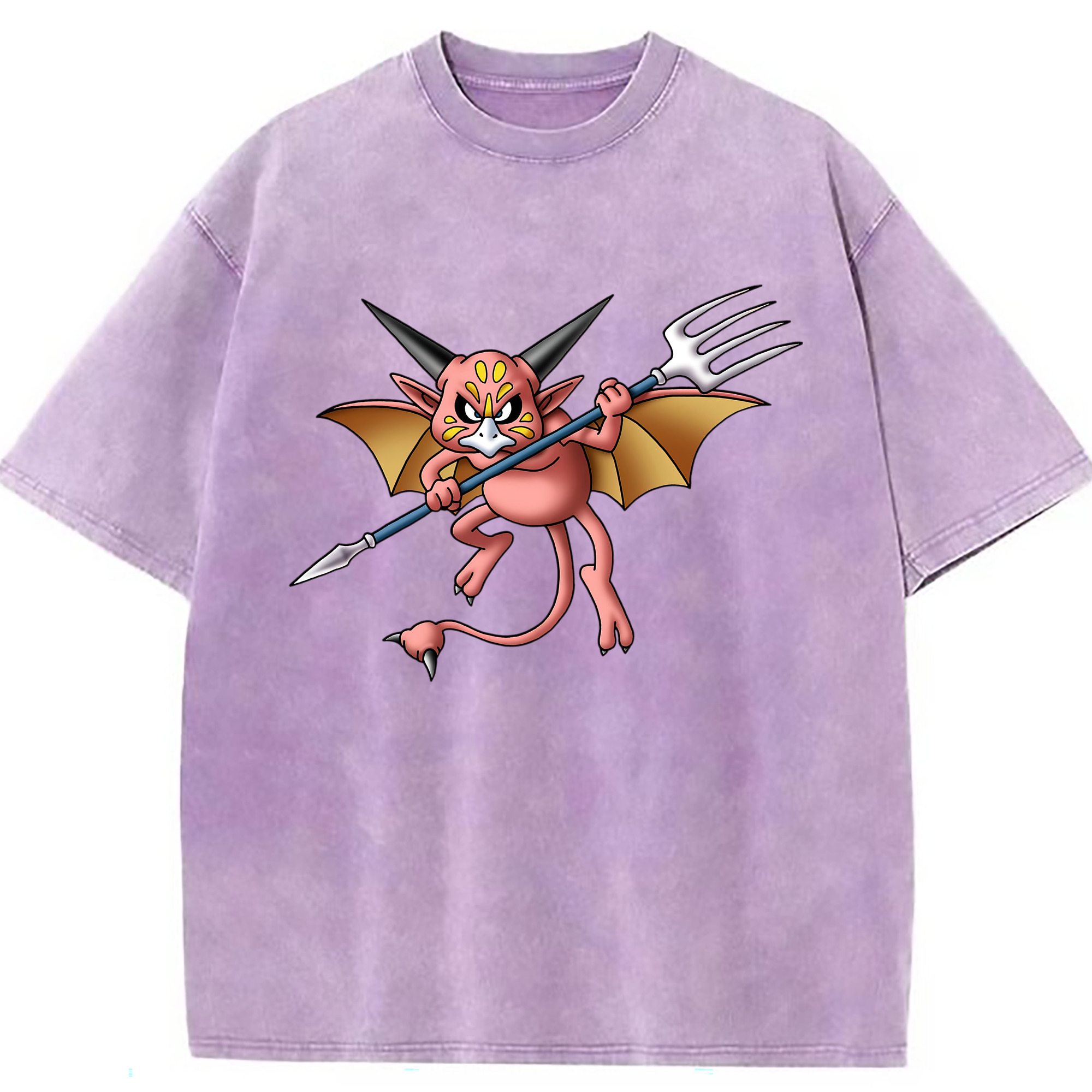 （画像用） ドラゴンクエスト Doragon Kuesuto Dragon Quest 綿100% ヴィンテージ風 半袖Tシャツ（フロントプリント）