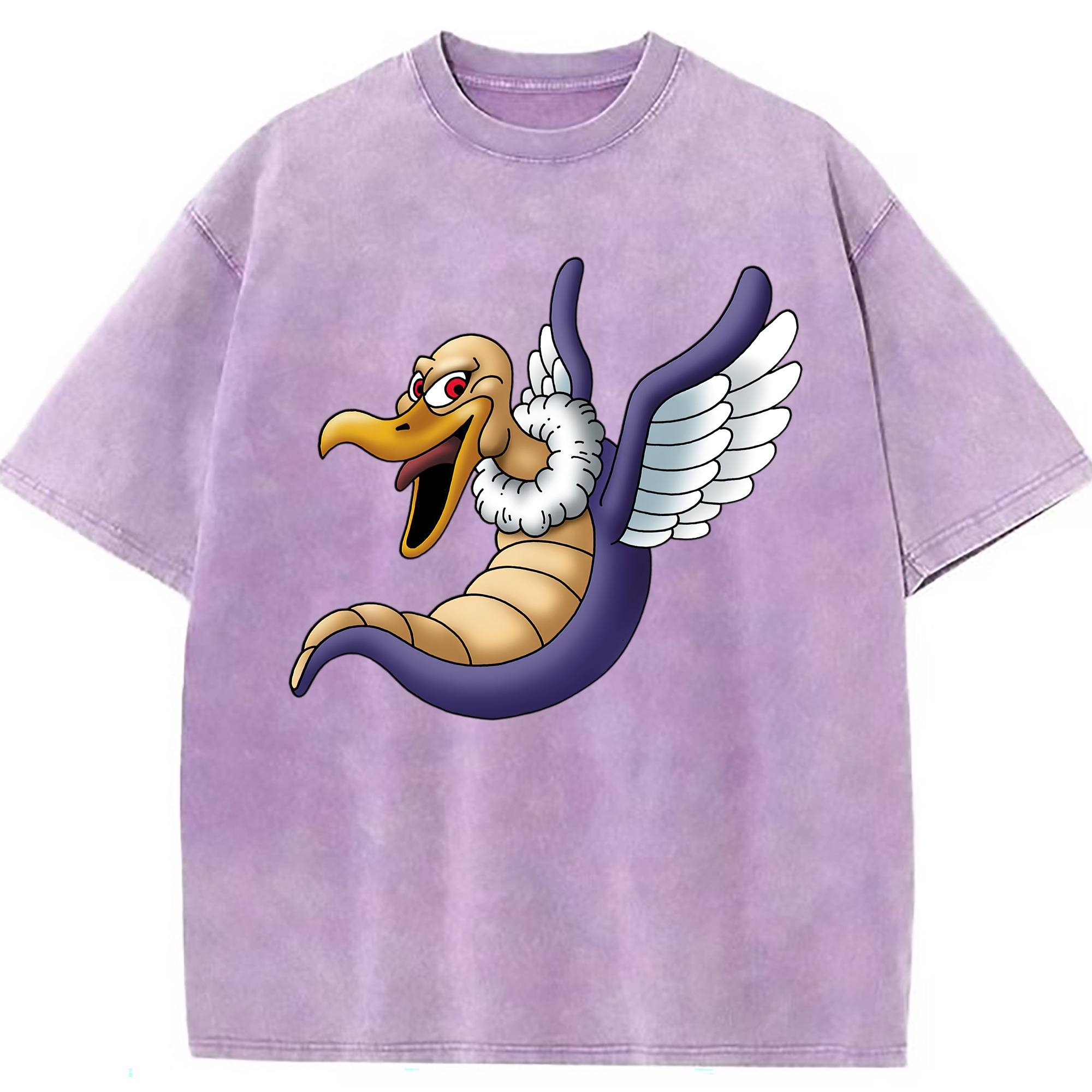 （画像用） ドラゴンクエスト Doragon Kuesuto Dragon Quest 綿100% ヴィンテージ風 半袖Tシャツ（フロントプリント）