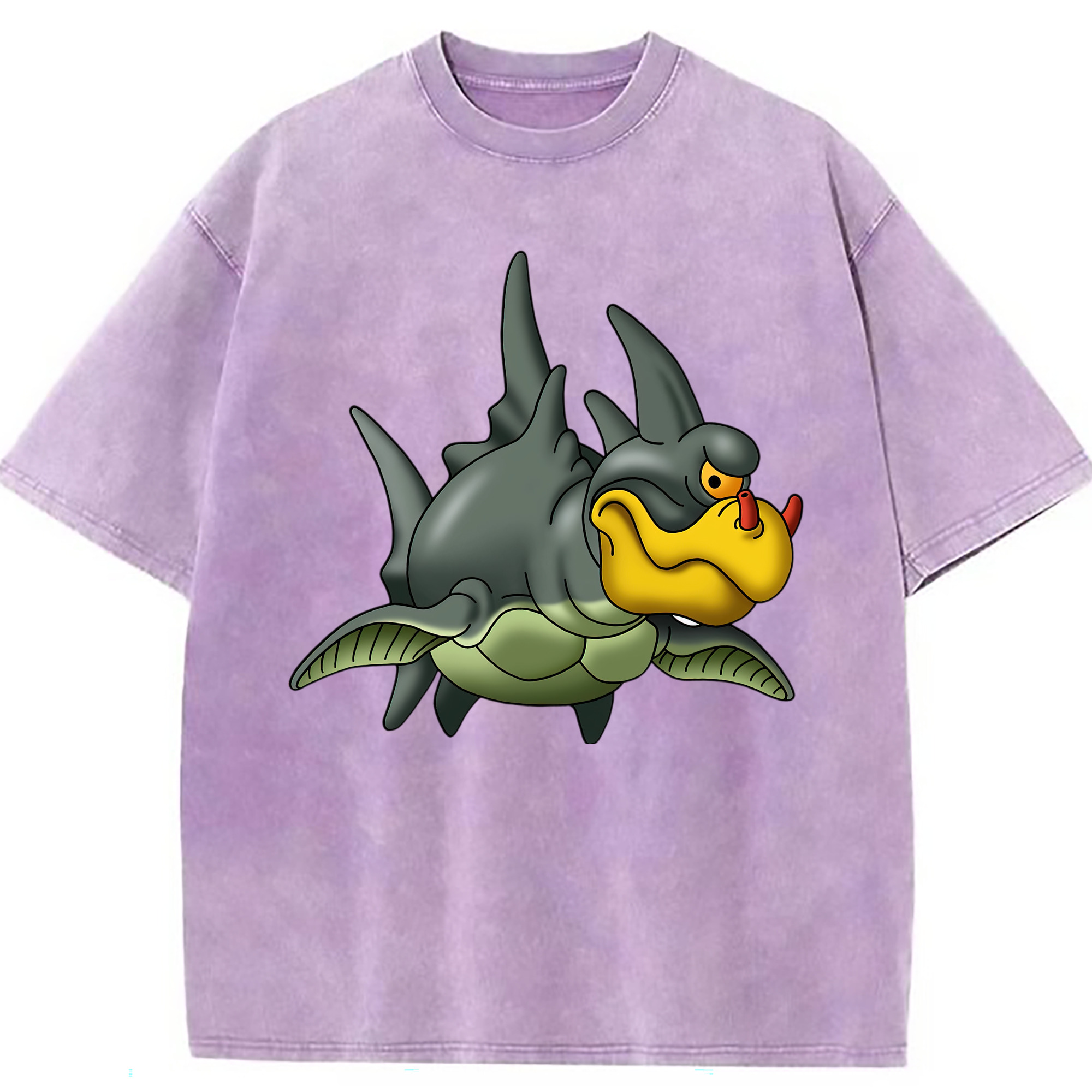 （画像用） ドラゴンクエスト Doragon Kuesuto Dragon Quest 綿100% ヴィンテージ風 半袖Tシャツ（フロントプリント）