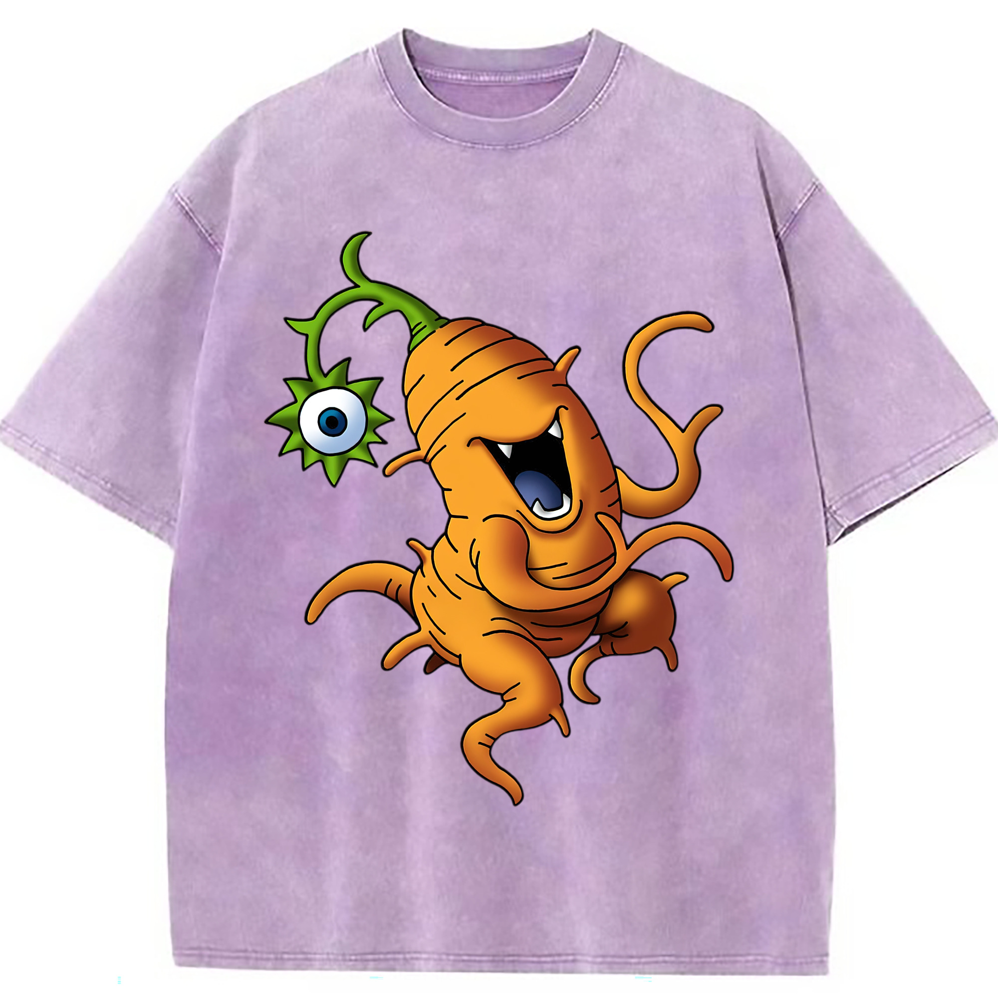 （画像用） ドラゴンクエスト Doragon Kuesuto Dragon Quest 綿100% ヴィンテージ風 半袖Tシャツ（フロントプリント）