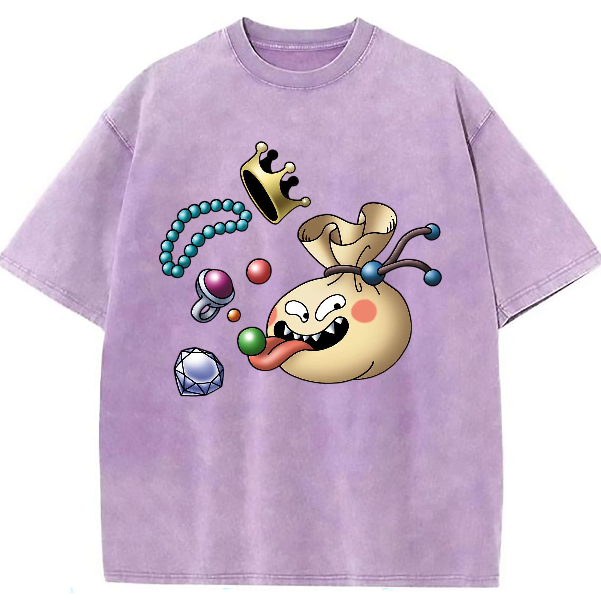 （画像用） ドラゴンクエスト Doragon Kuesuto Dragon Quest 綿100% ヴィンテージ風 半袖Tシャツ（フロントプリント）