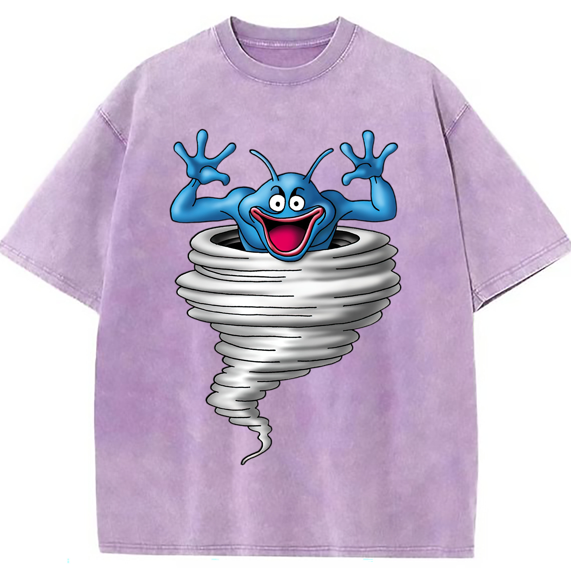 （画像用） ドラゴンクエスト Doragon Kuesuto Dragon Quest 綿100% ヴィンテージ風 半袖Tシャツ（フロントプリント）