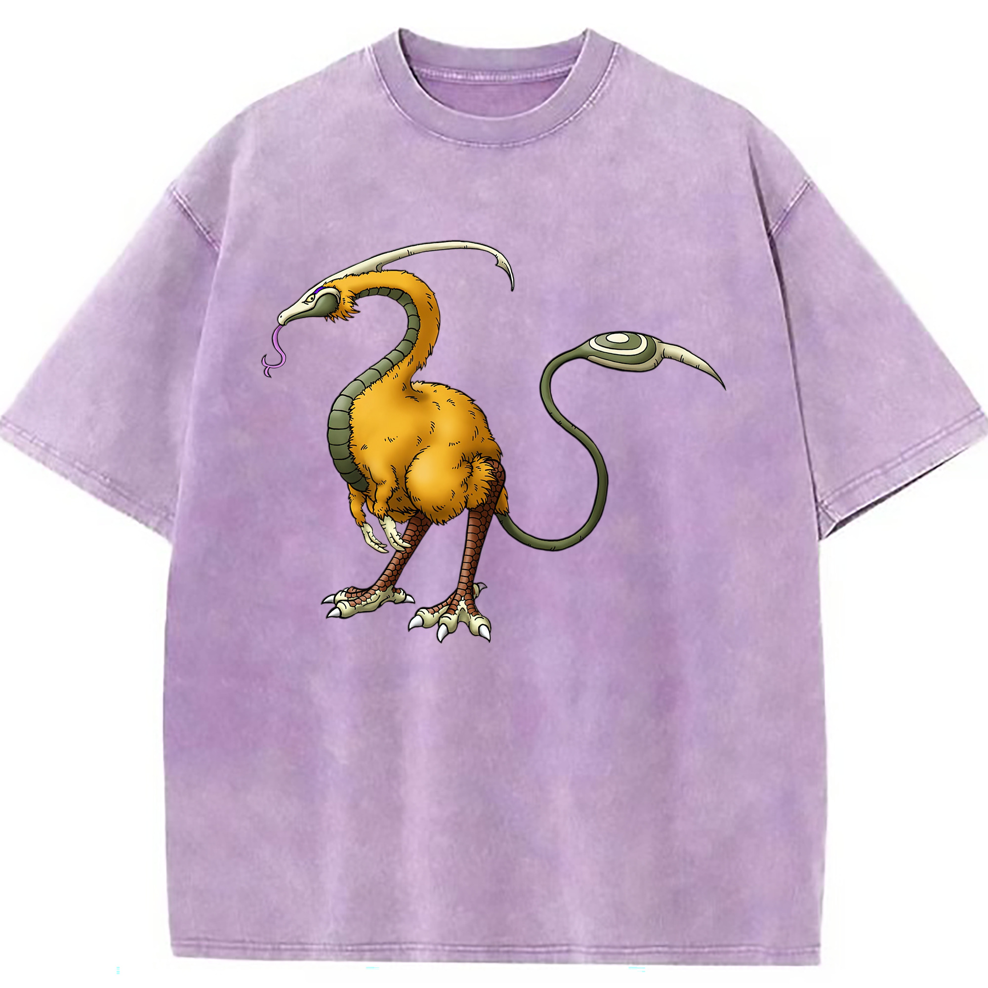 （画像用） ドラゴンクエスト Doragon Kuesuto Dragon Quest 綿100% ヴィンテージ風 半袖Tシャツ（フロントプリント）