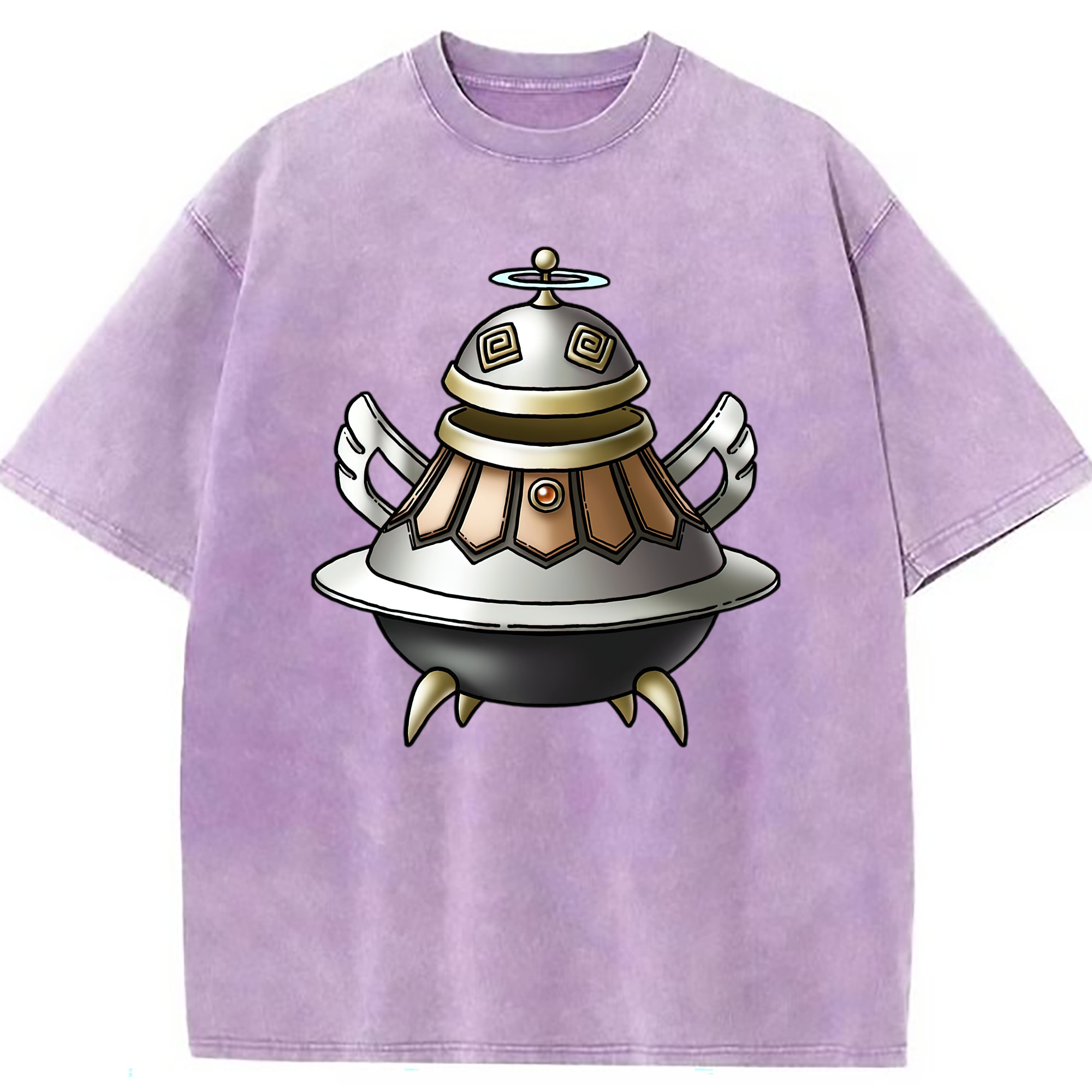 （画像用） ドラゴンクエスト Doragon Kuesuto Dragon Quest 綿100% ヴィンテージ風 半袖Tシャツ（フロントプリント）