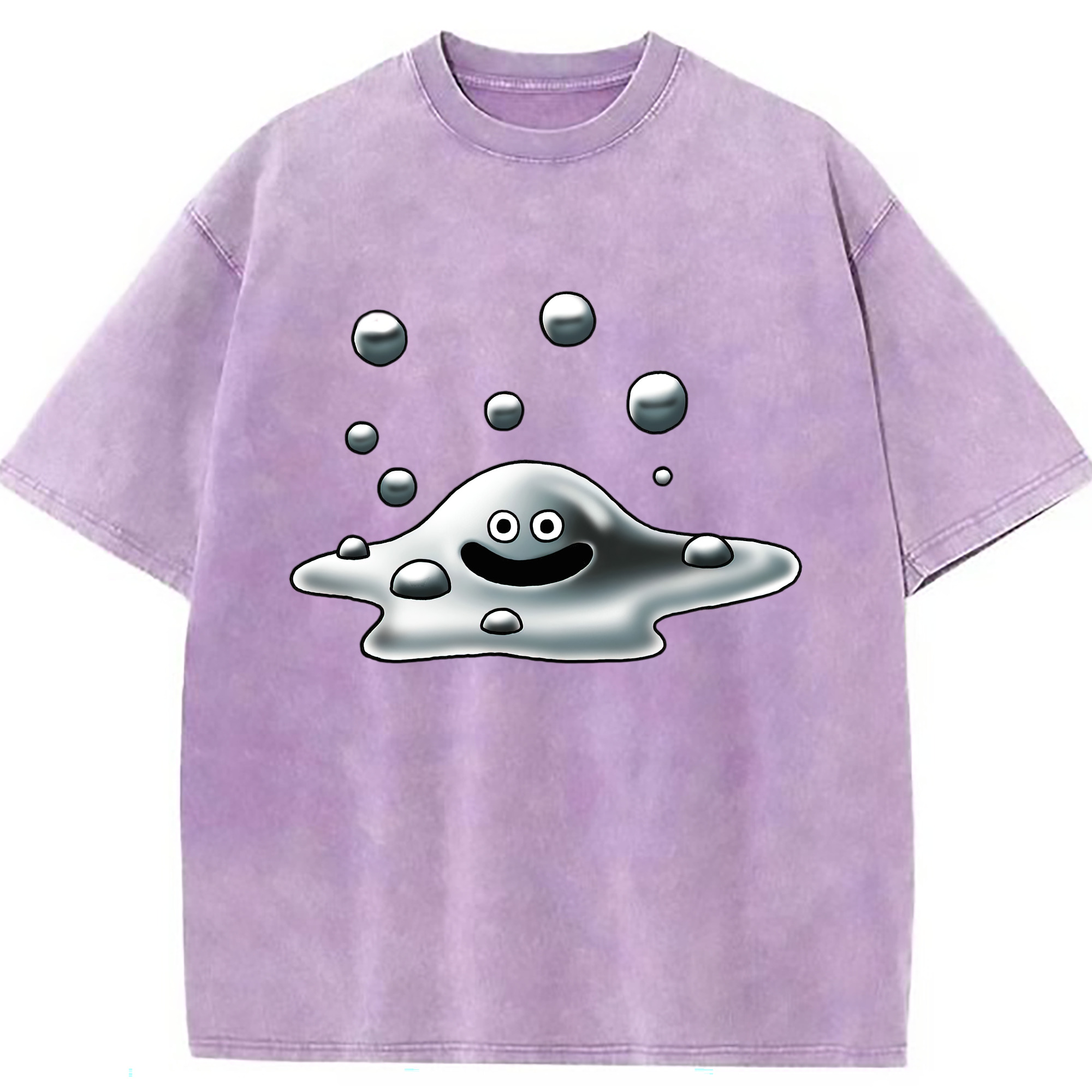 （画像用） ドラゴンクエスト Doragon Kuesuto Dragon Quest 綿100% ヴィンテージ風 半袖Tシャツ（フロントプリント）