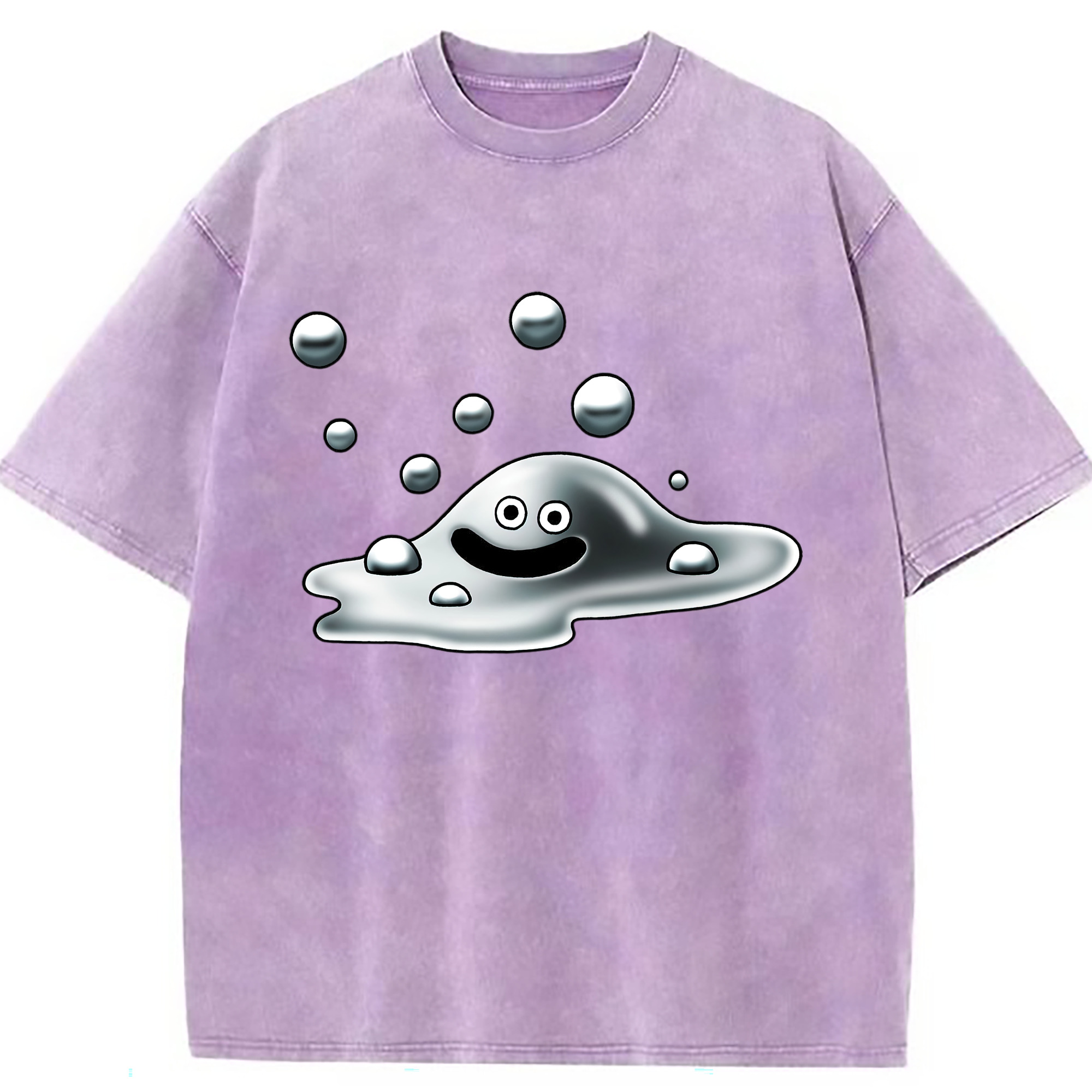 （画像用） ドラゴンクエスト Doragon Kuesuto Dragon Quest 綿100% ヴィンテージ風 半袖Tシャツ（フロントプリント）