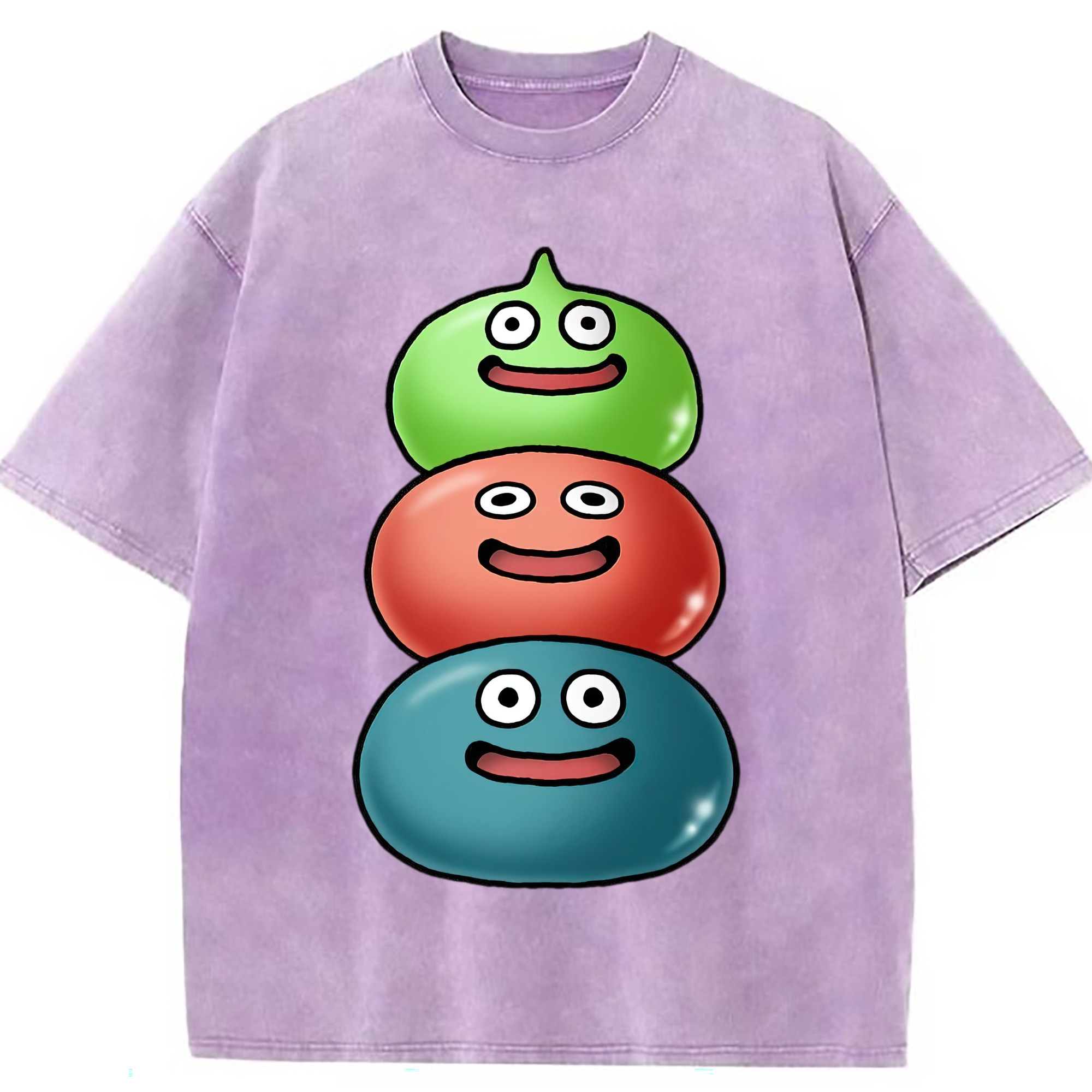 （画像用） ドラゴンクエスト Doragon Kuesuto Dragon Quest 綿100% ヴィンテージ風 半袖Tシャツ（フロントプリント）