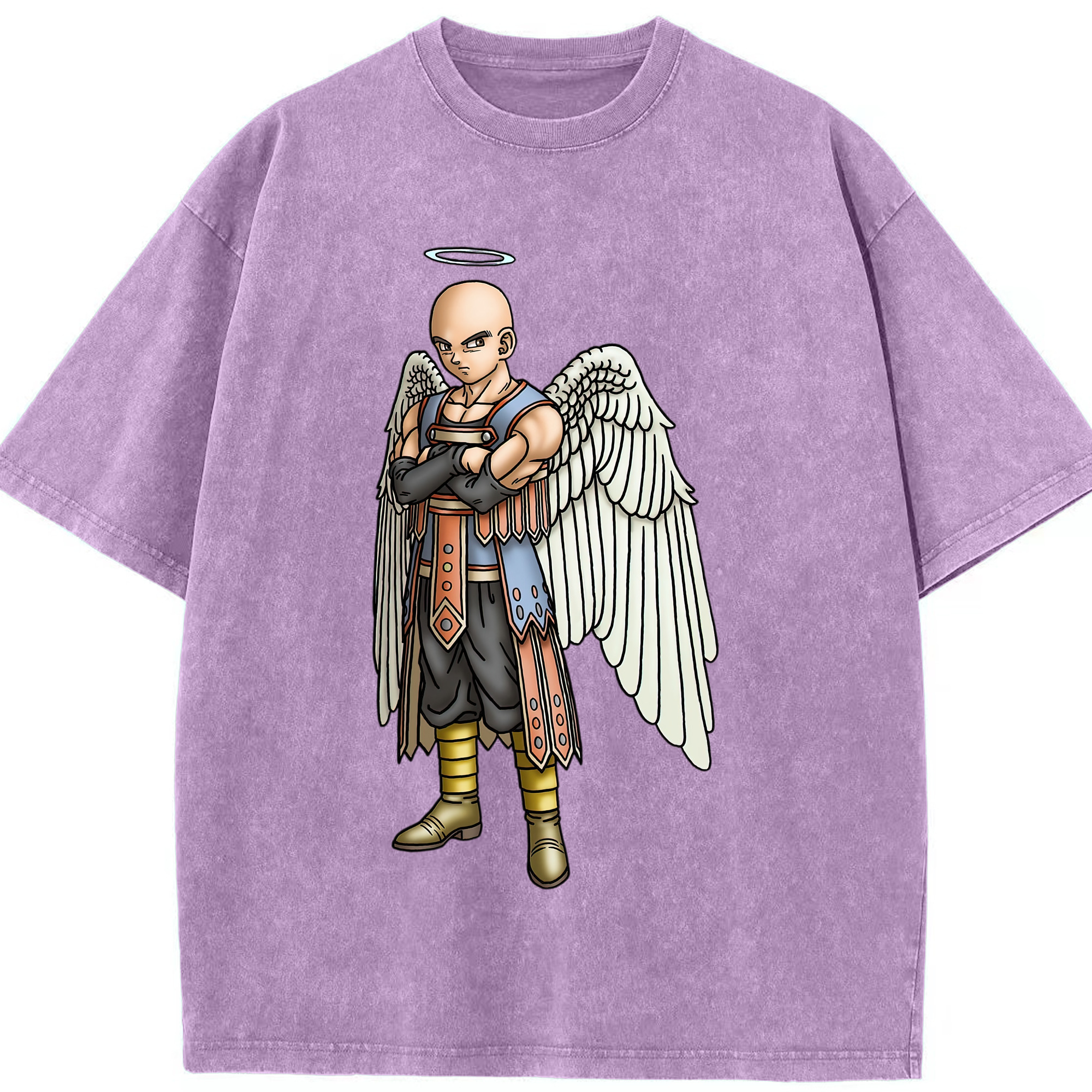 （画像用） ドラゴンクエスト Doragon Kuesuto Dragon Quest 綿100% ヴィンテージ風 半袖Tシャツ（フロントプリント）