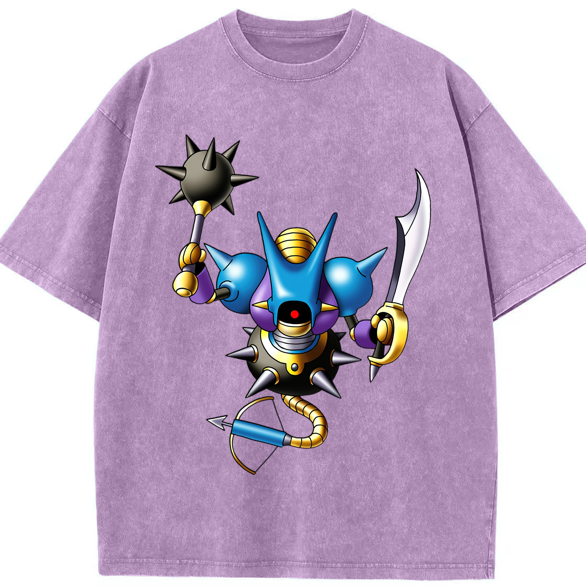 （画像用） ドラゴンクエスト Doragon Kuesuto Dragon Quest 綿100% ヴィンテージ風 半袖Tシャツ（フロントプリント）