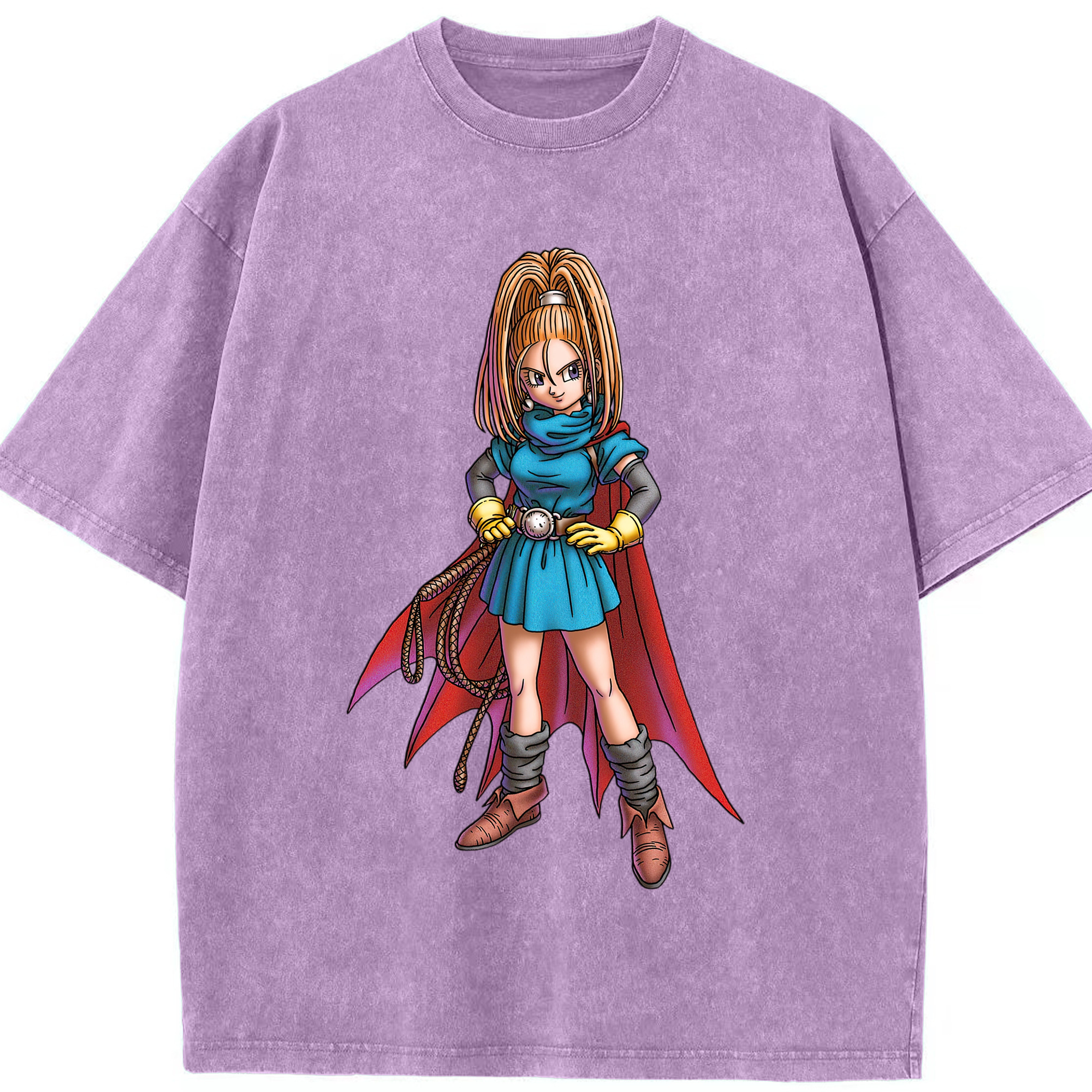 （画像用） ドラゴンクエスト Doragon Kuesuto Dragon Quest 綿100% ヴィンテージ風 半袖Tシャツ（フロントプリント）