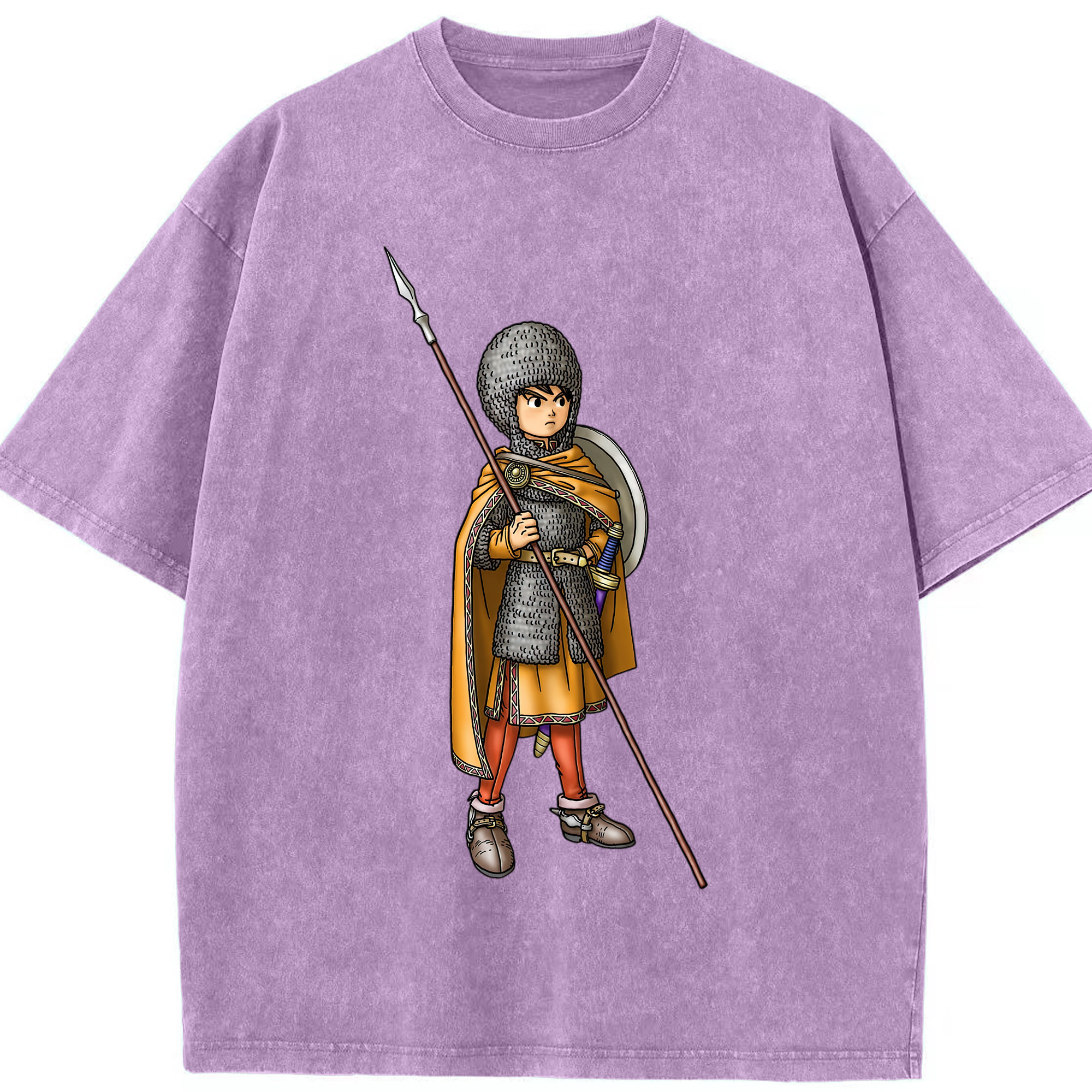 （画像用） ドラゴンクエスト Doragon Kuesuto Dragon Quest 綿100% ヴィンテージ風 半袖Tシャツ（フロントプリント）