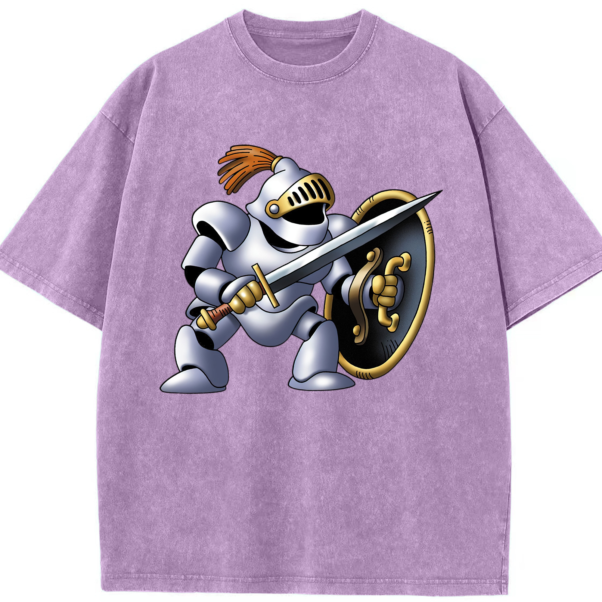 （画像用） ドラゴンクエスト Doragon Kuesuto Dragon Quest 綿100% ヴィンテージ風 半袖Tシャツ（フロントプリント）
