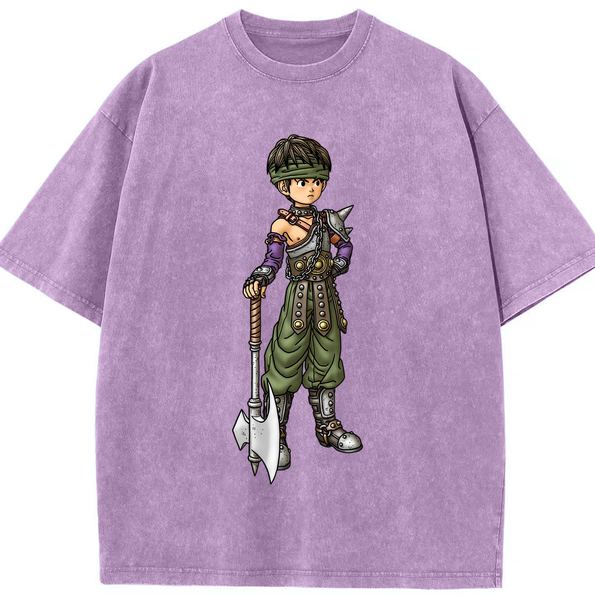 （画像用） ドラゴンクエスト Doragon Kuesuto Dragon Quest 綿100% ヴィンテージ風 半袖Tシャツ（フロントプリント）