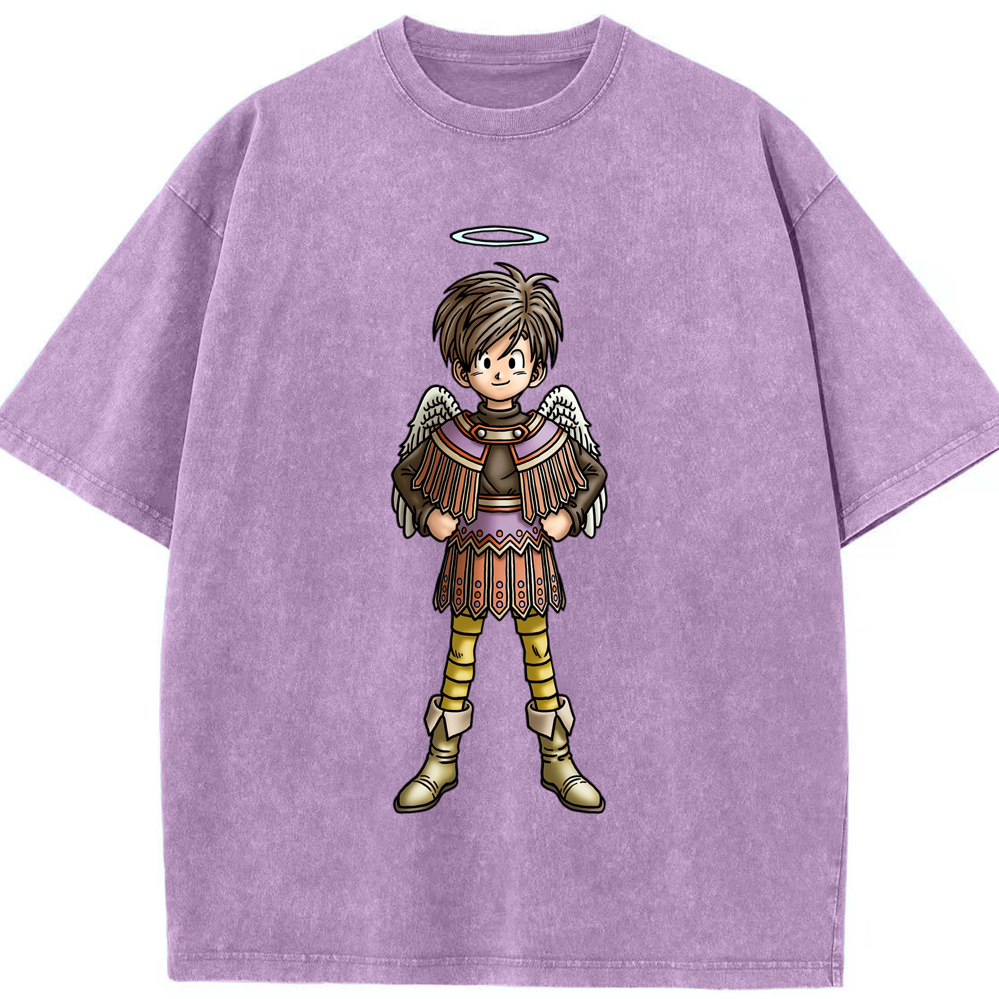 （画像用） ドラゴンクエスト Doragon Kuesuto Dragon Quest 綿100% ヴィンテージ風 半袖Tシャツ（フロントプリント）
