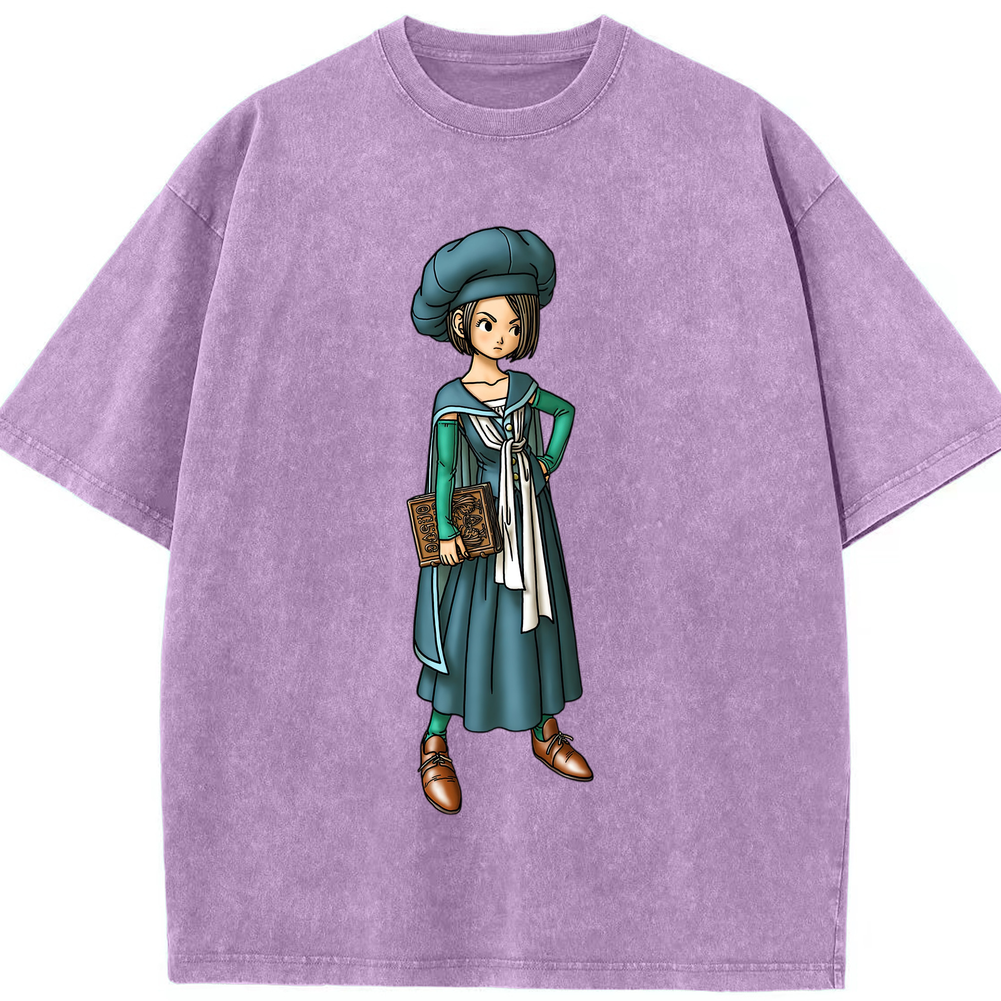 （画像用） ドラゴンクエスト Doragon Kuesuto Dragon Quest 綿100% ヴィンテージ風 半袖Tシャツ（フロントプリント）