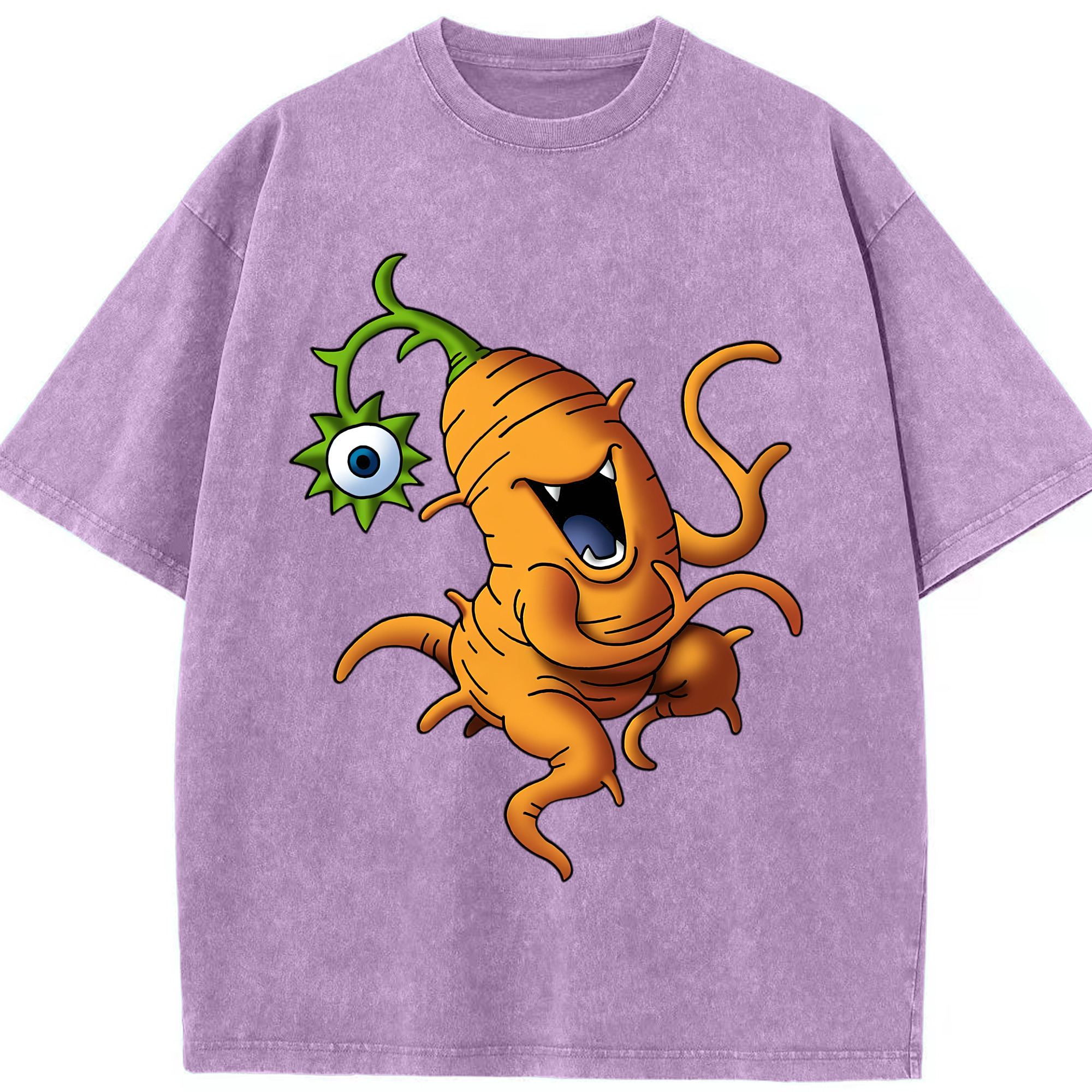 （画像用） ドラゴンクエスト Doragon Kuesuto Dragon Quest 綿100% ヴィンテージ風 半袖Tシャツ（フロントプリント）
