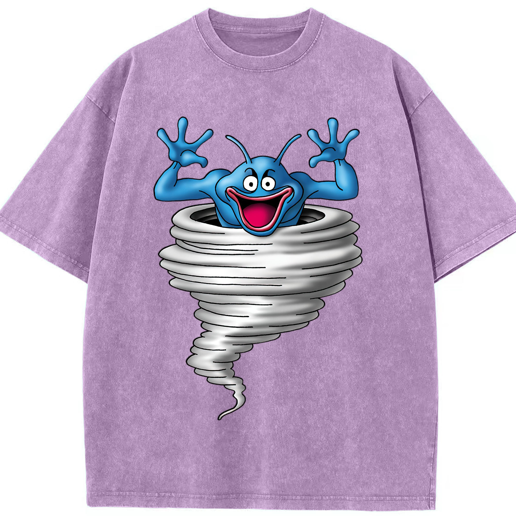 （画像用） ドラゴンクエスト Doragon Kuesuto Dragon Quest 綿100% ヴィンテージ風 半袖Tシャツ（フロントプリント）