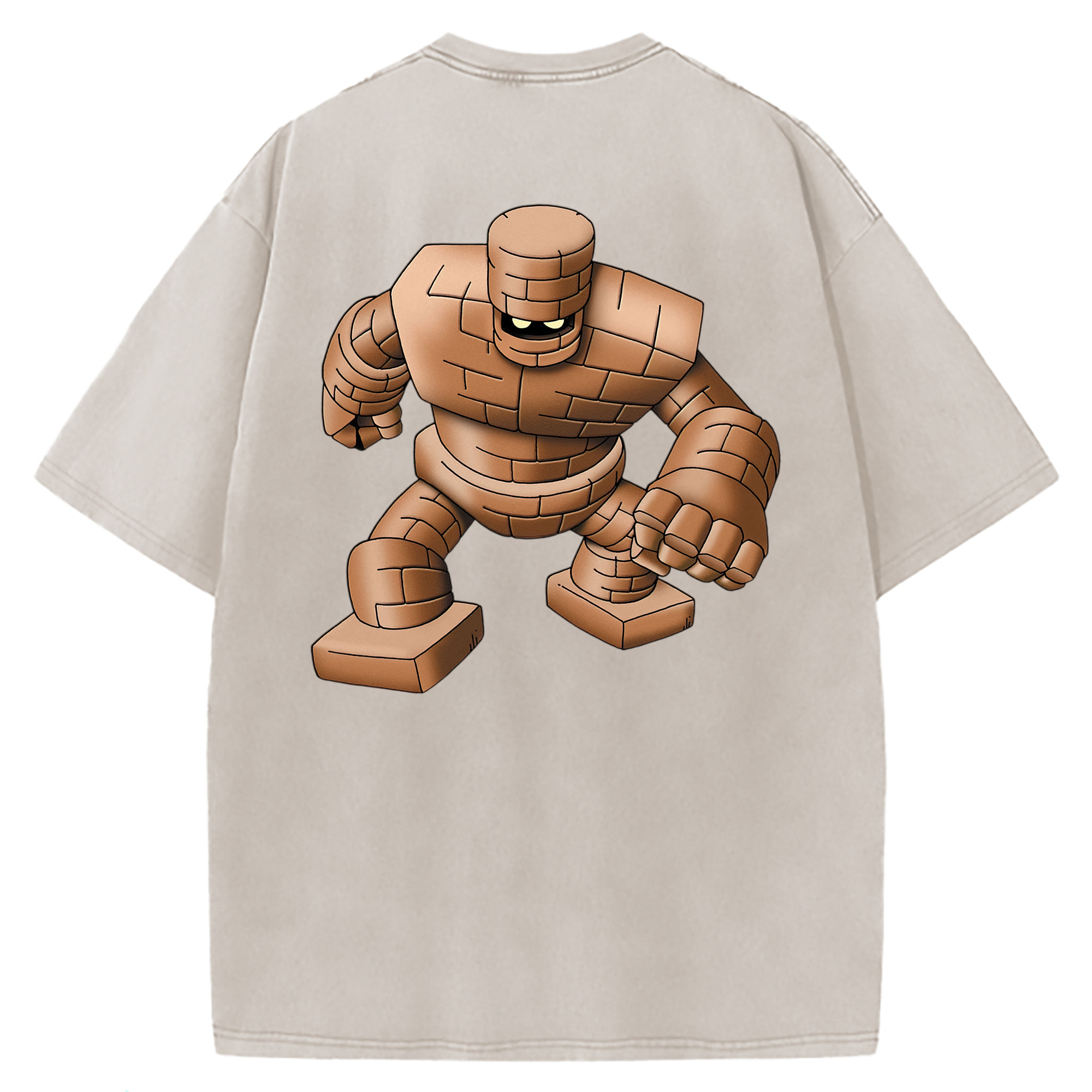 （画像用） ドラゴンクエスト Doragon Kuesuto Dragon Quest 綿100% ヴィンテージ風 半袖Tシャツ（背面プリント）