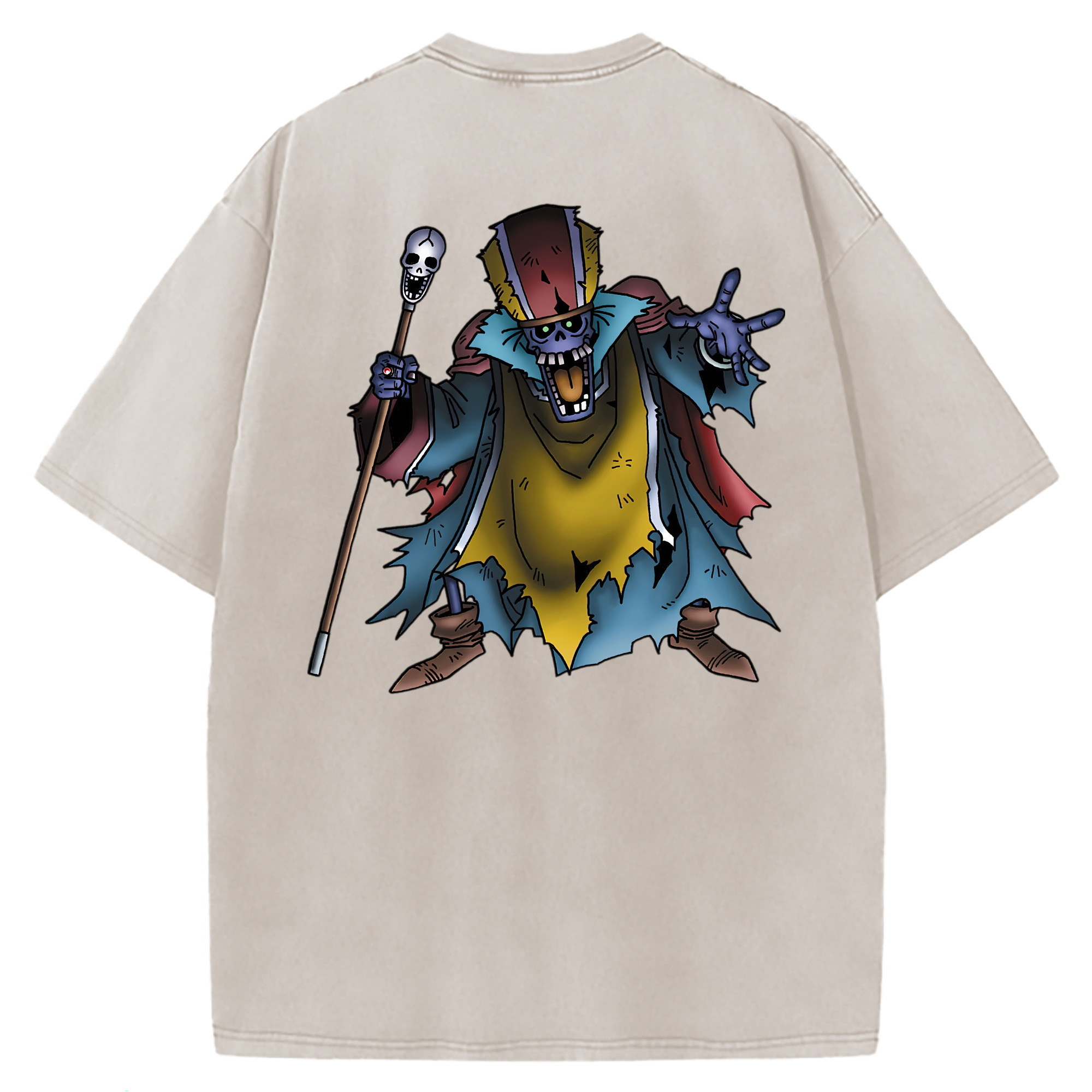 （画像用） ドラゴンクエスト Doragon Kuesuto Dragon Quest 綿100% ヴィンテージ風 半袖Tシャツ（背面プリント）