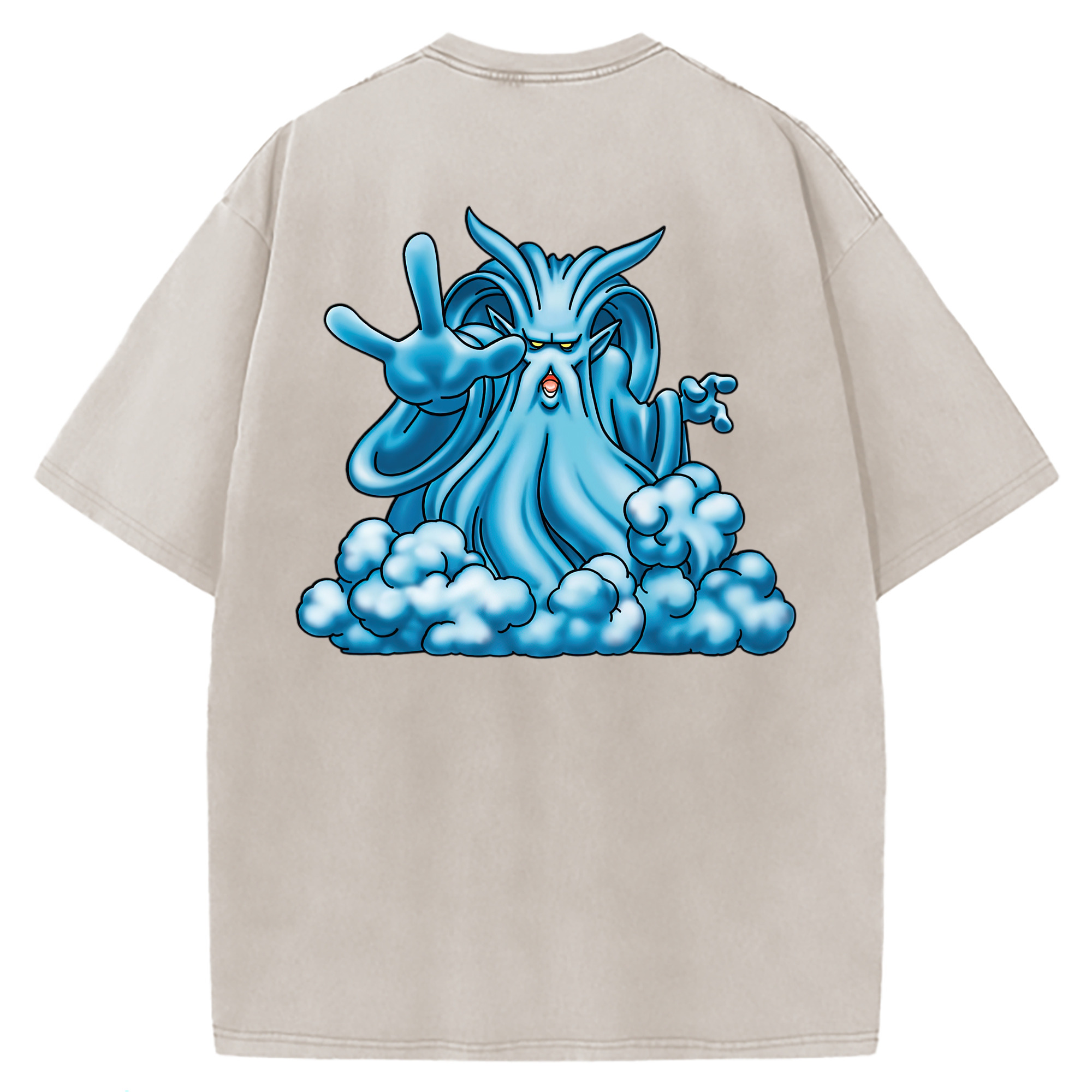 （画像用） ドラゴンクエスト Doragon Kuesuto Dragon Quest 綿100% ヴィンテージ風 半袖Tシャツ（背面プリント）