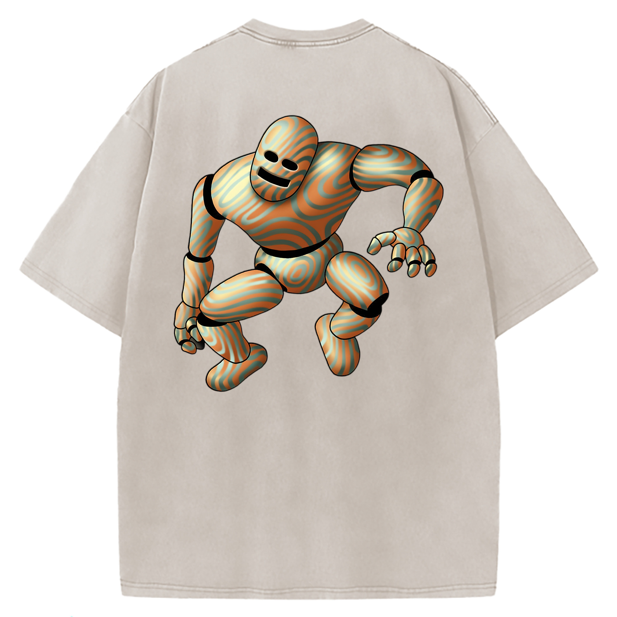 （画像用） ドラゴンクエスト Doragon Kuesuto Dragon Quest 綿100% ヴィンテージ風 半袖Tシャツ（背面プリント）