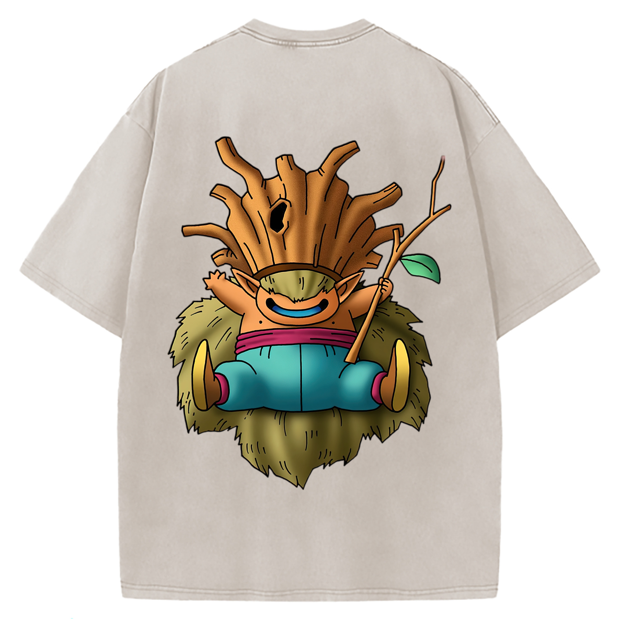 （画像用） ドラゴンクエスト Doragon Kuesuto Dragon Quest 綿100% ヴィンテージ風 半袖Tシャツ（背面プリント）