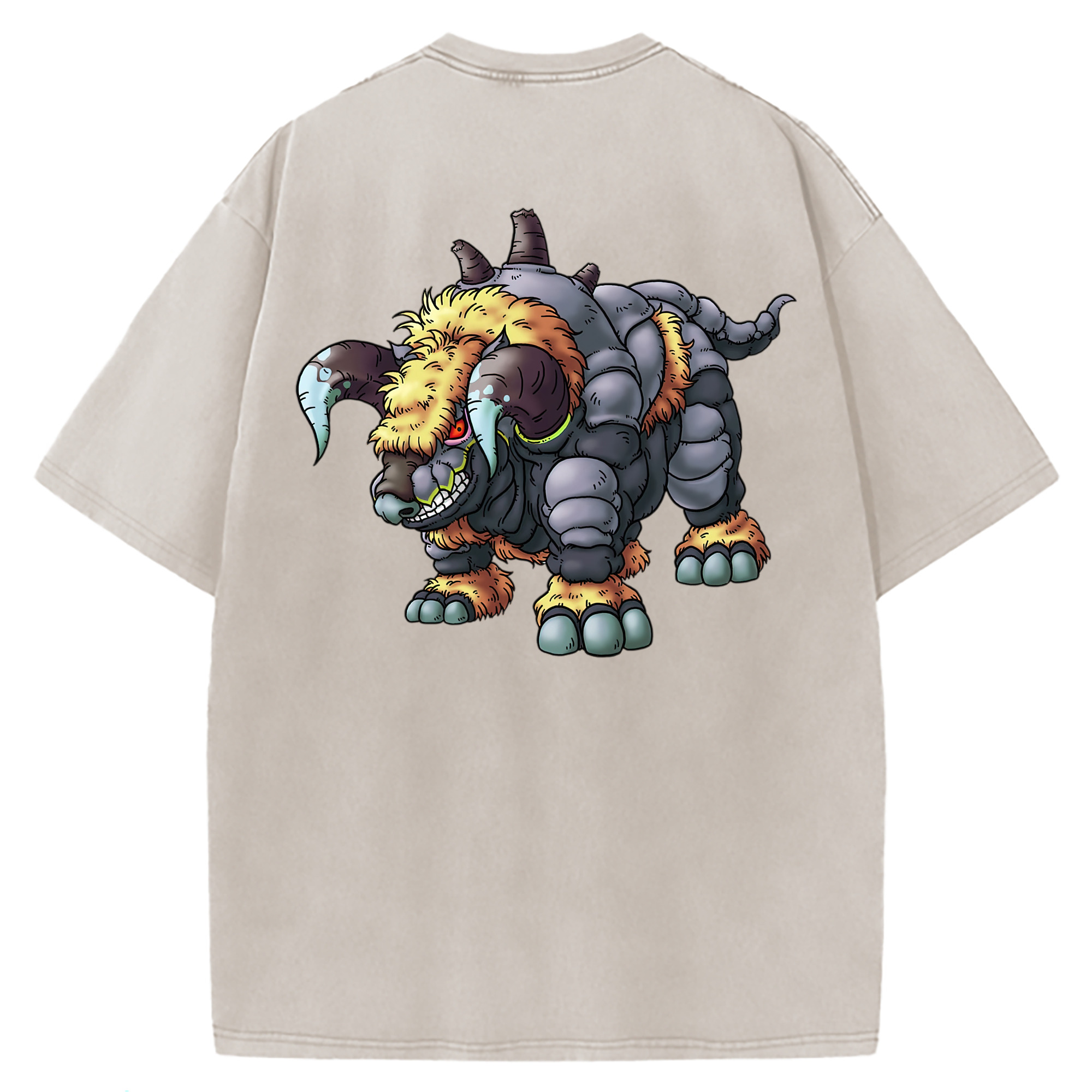 （画像用） ドラゴンクエスト Doragon Kuesuto Dragon Quest 綿100% ヴィンテージ風 半袖Tシャツ（背面プリント）