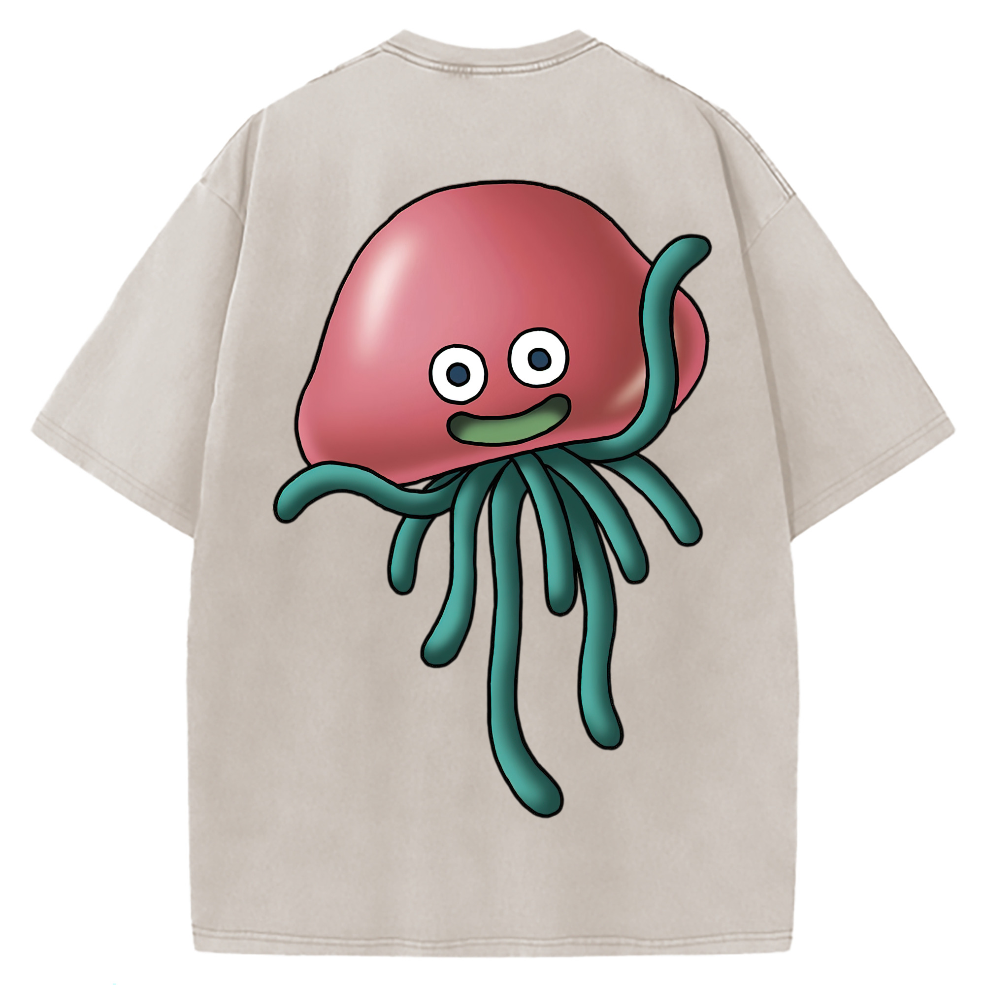 （画像用） ドラゴンクエスト Doragon Kuesuto Dragon Quest 綿100% ヴィンテージ風 半袖Tシャツ（背面プリント）