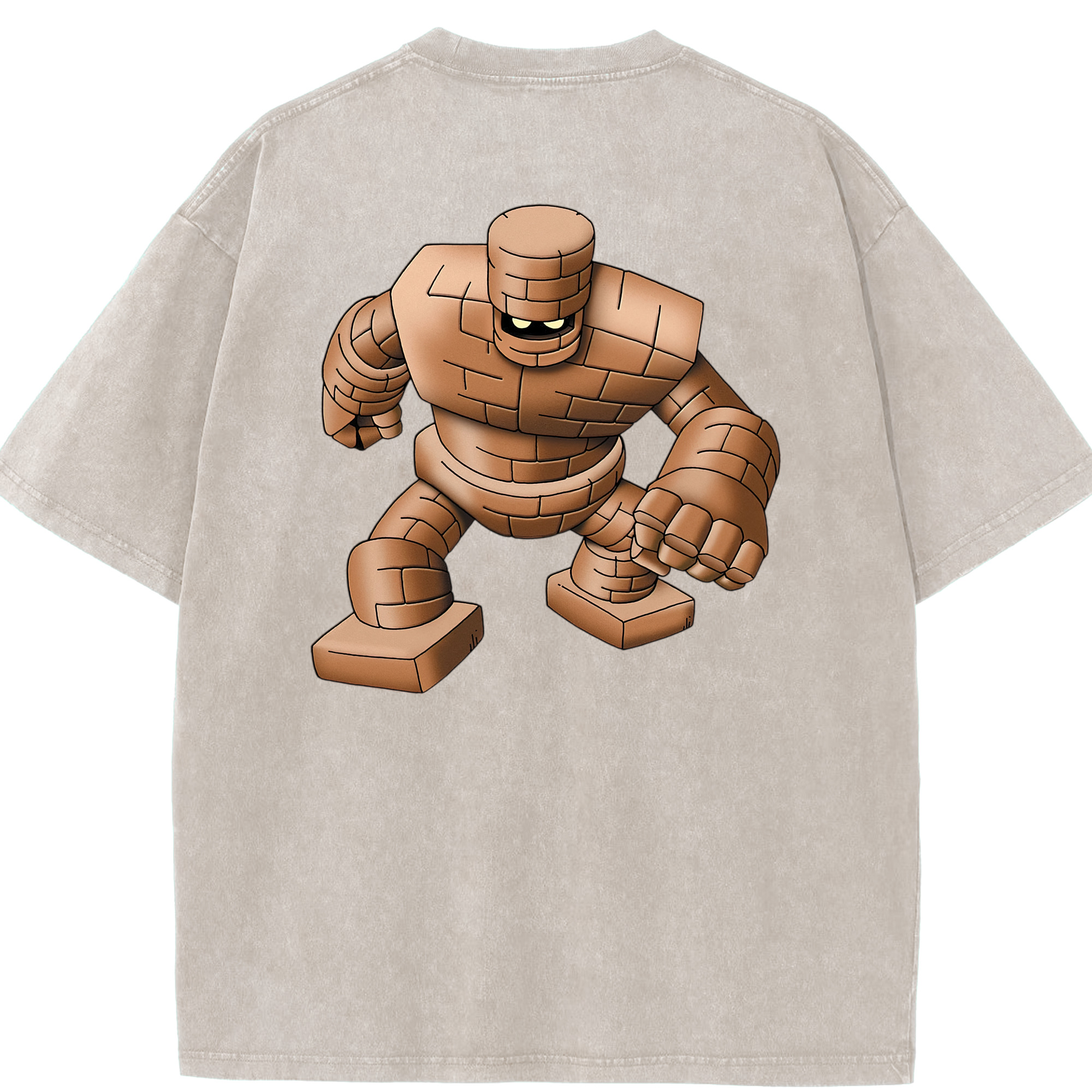 （画像用） ドラゴンクエスト Doragon Kuesuto Dragon Quest 綿100% ヴィンテージ風 半袖Tシャツ（背面プリント）