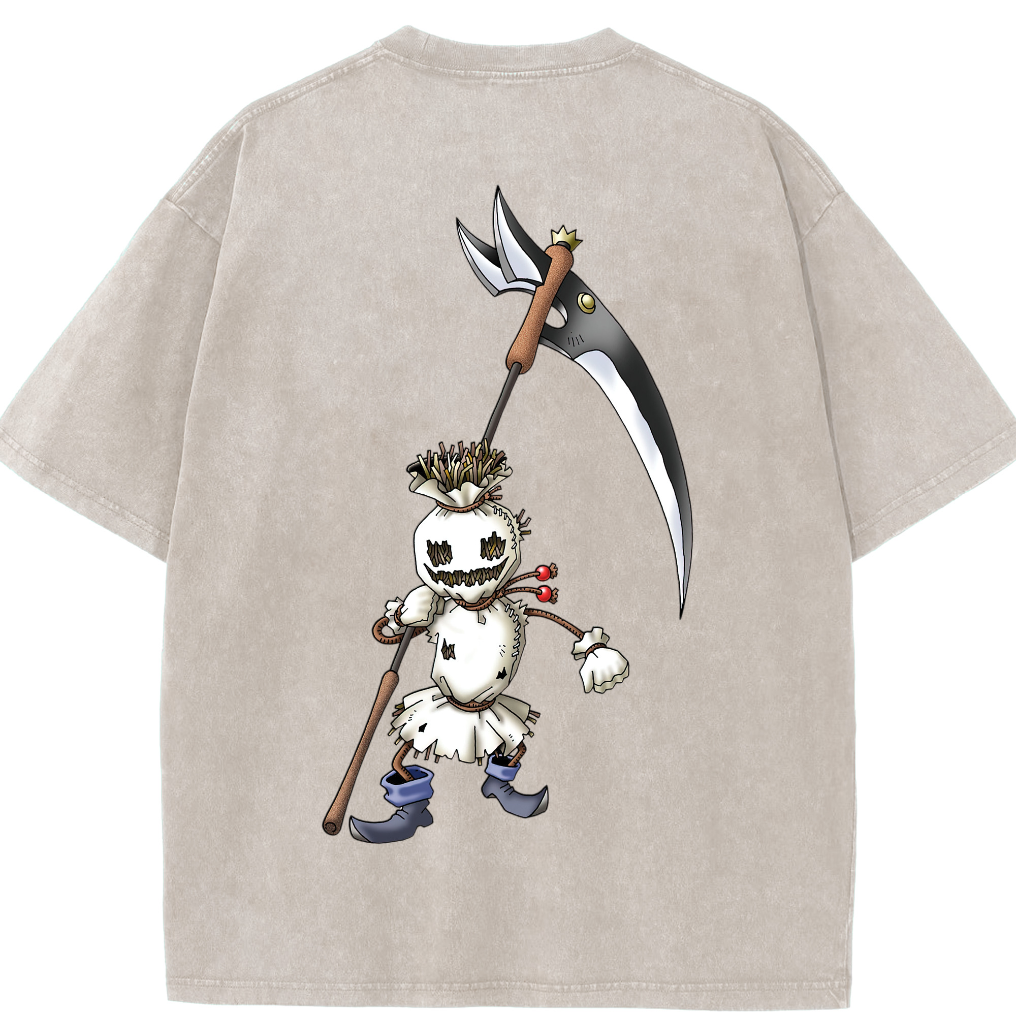 （画像用） ドラゴンクエスト Doragon Kuesuto Dragon Quest 綿100% ヴィンテージ風 半袖Tシャツ（背面プリント）