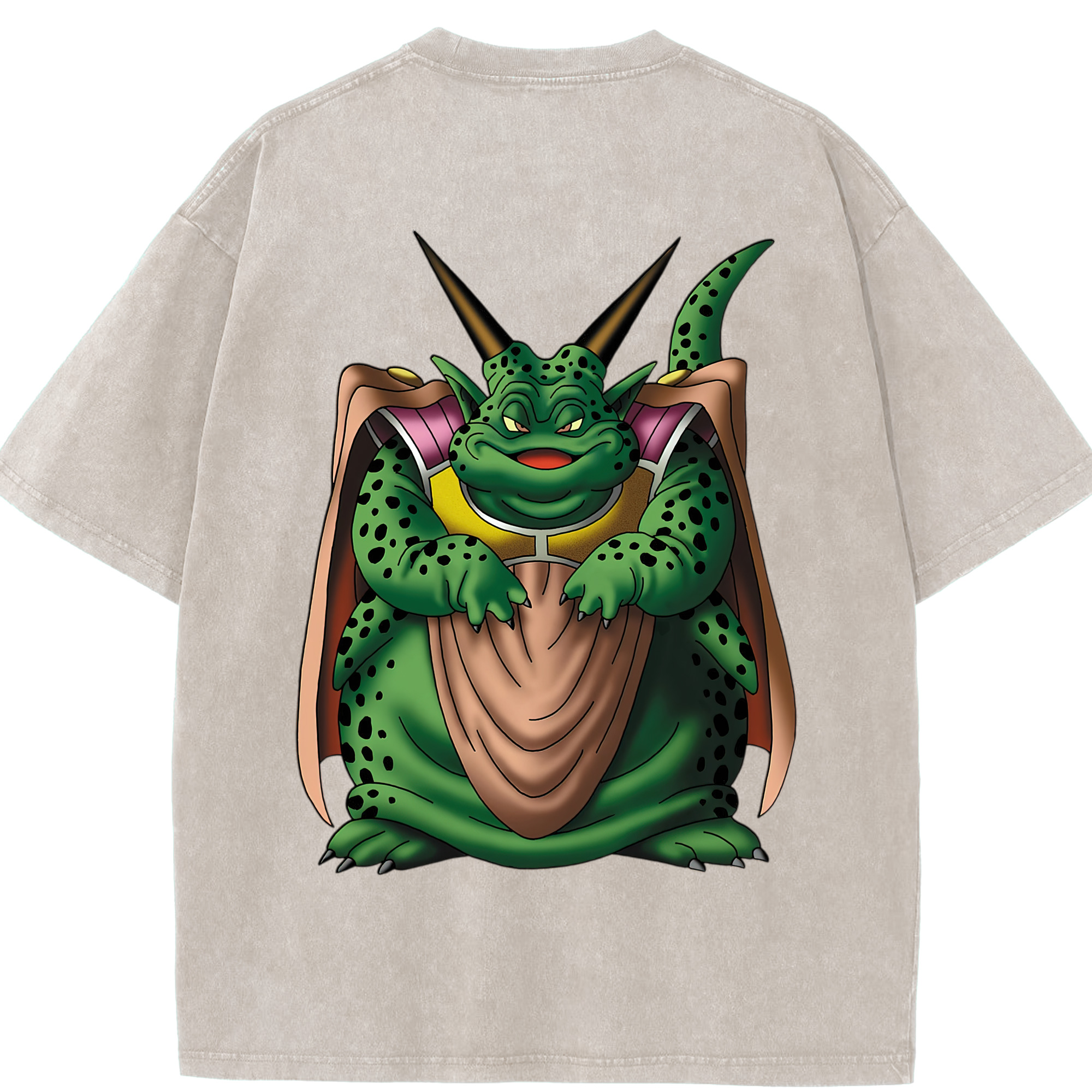 （画像用） ドラゴンクエスト Doragon Kuesuto Dragon Quest 綿100% ヴィンテージ風 半袖Tシャツ（背面プリント）