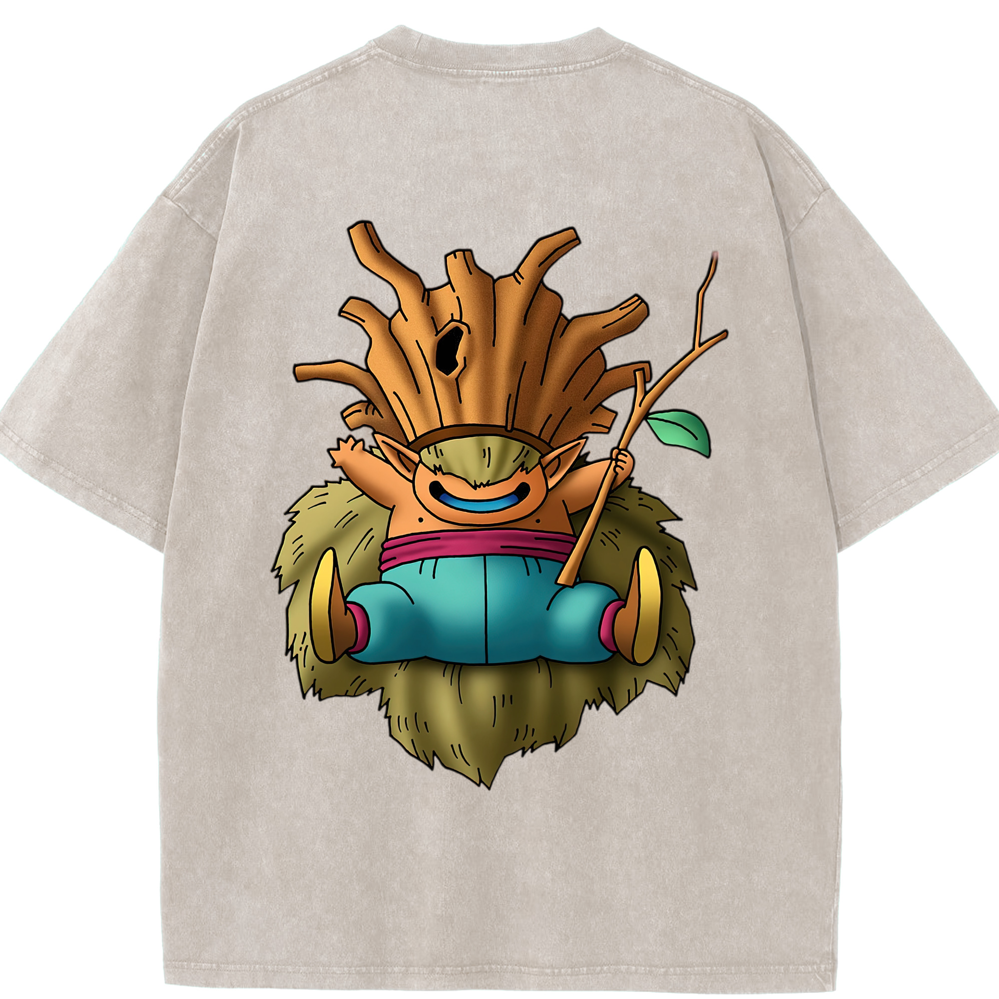 （画像用） ドラゴンクエスト Doragon Kuesuto Dragon Quest 綿100% ヴィンテージ風 半袖Tシャツ（背面プリント）