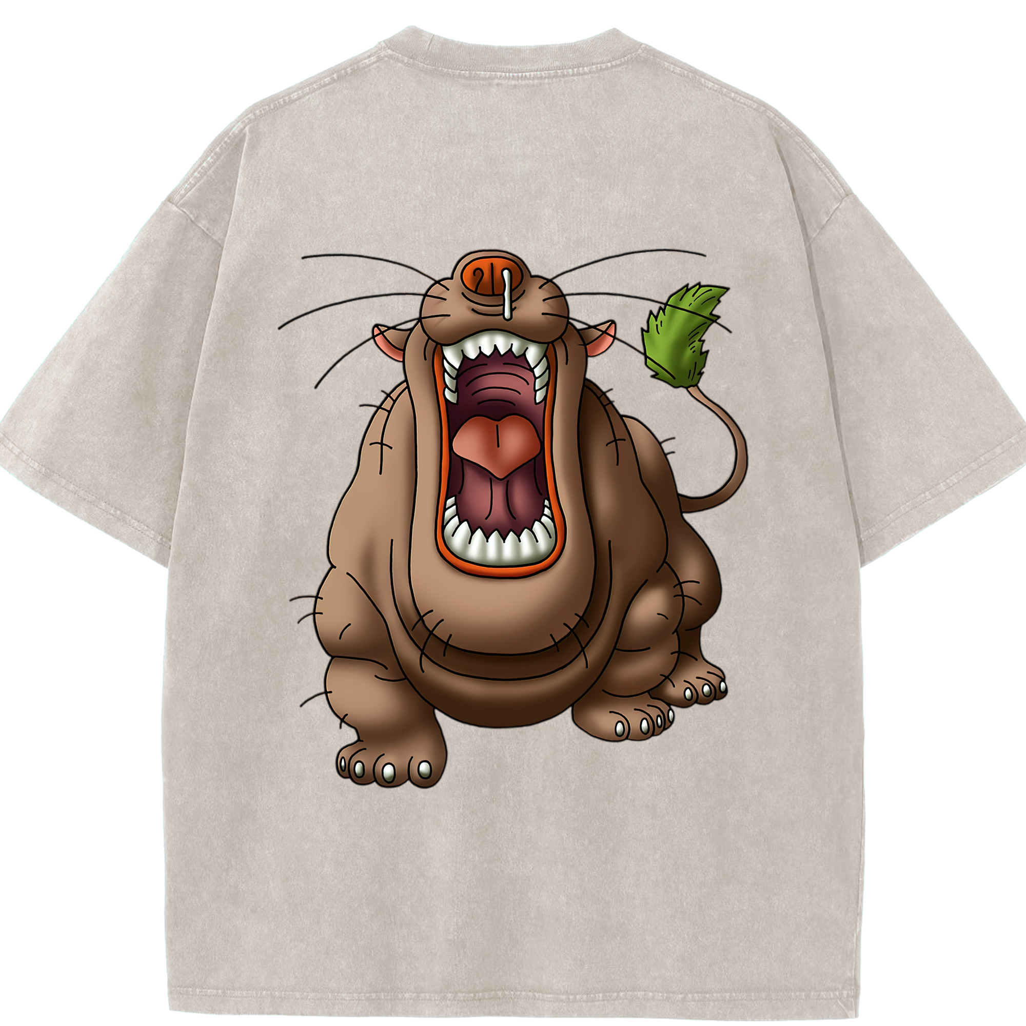（画像用） ドラゴンクエスト Doragon Kuesuto Dragon Quest 綿100% ヴィンテージ風 半袖Tシャツ（背面プリント）