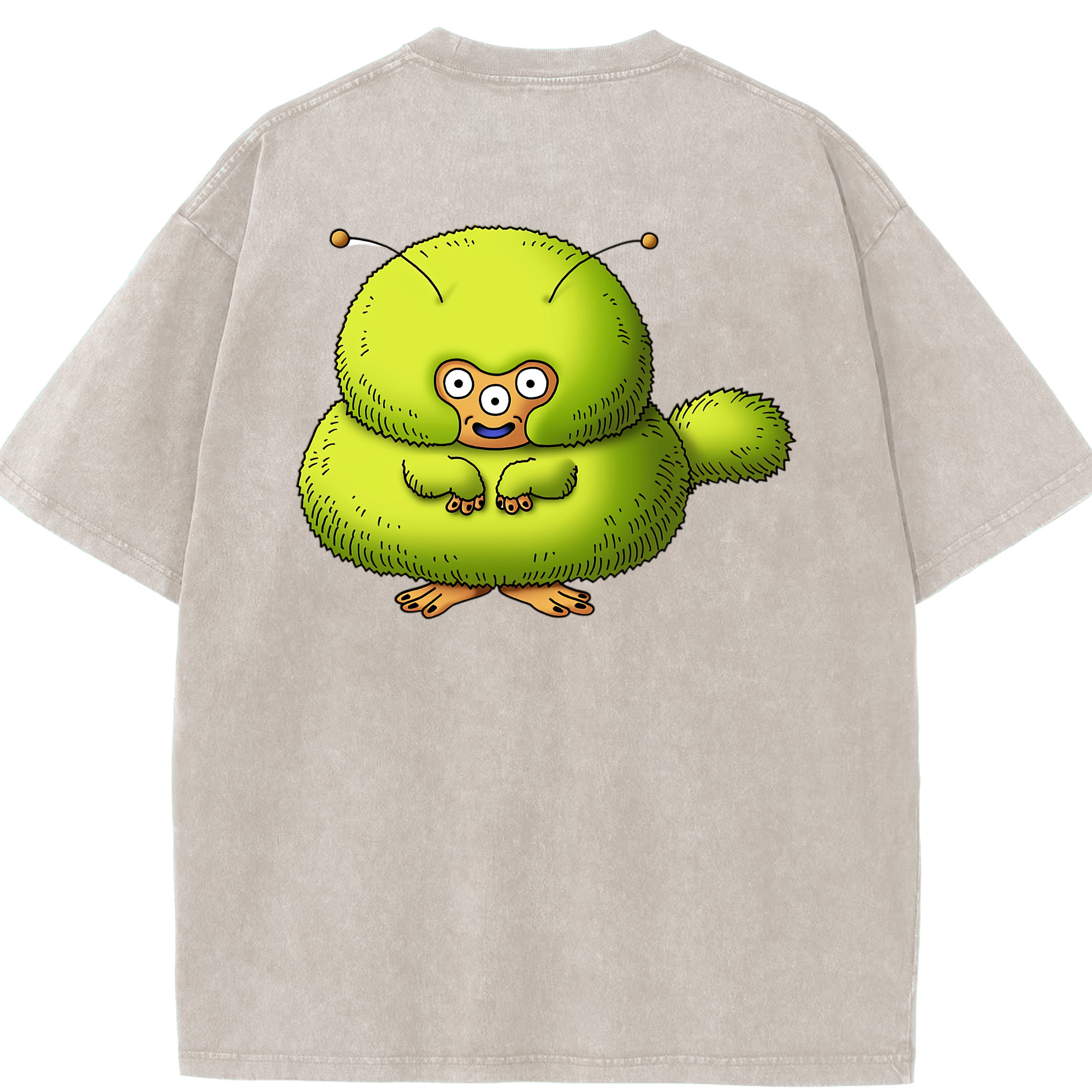 （画像用） ドラゴンクエスト Doragon Kuesuto Dragon Quest 綿100% ヴィンテージ風 半袖Tシャツ（背面プリント）
