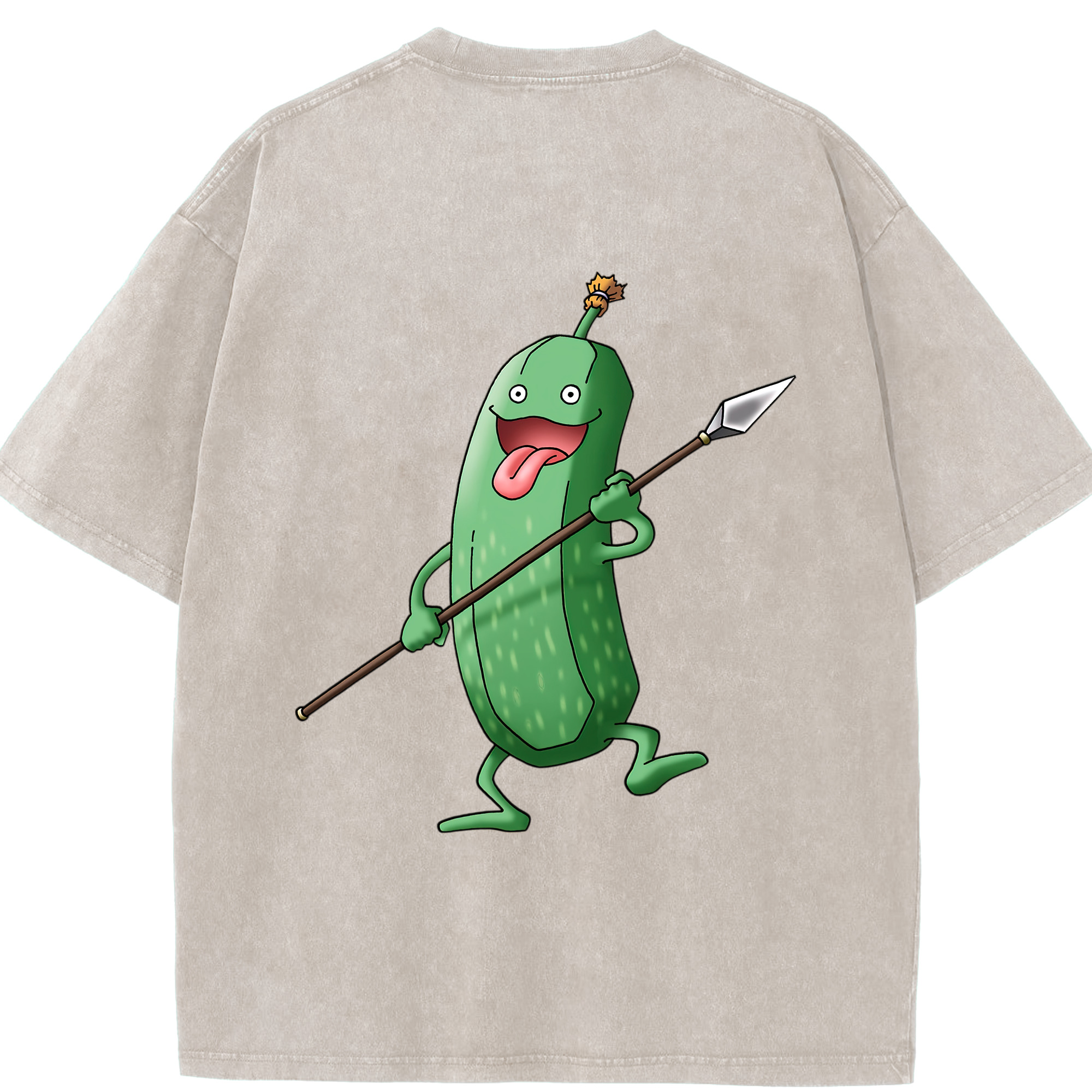 （画像用） ドラゴンクエスト Doragon Kuesuto Dragon Quest 綿100% ヴィンテージ風 半袖Tシャツ（背面プリント）