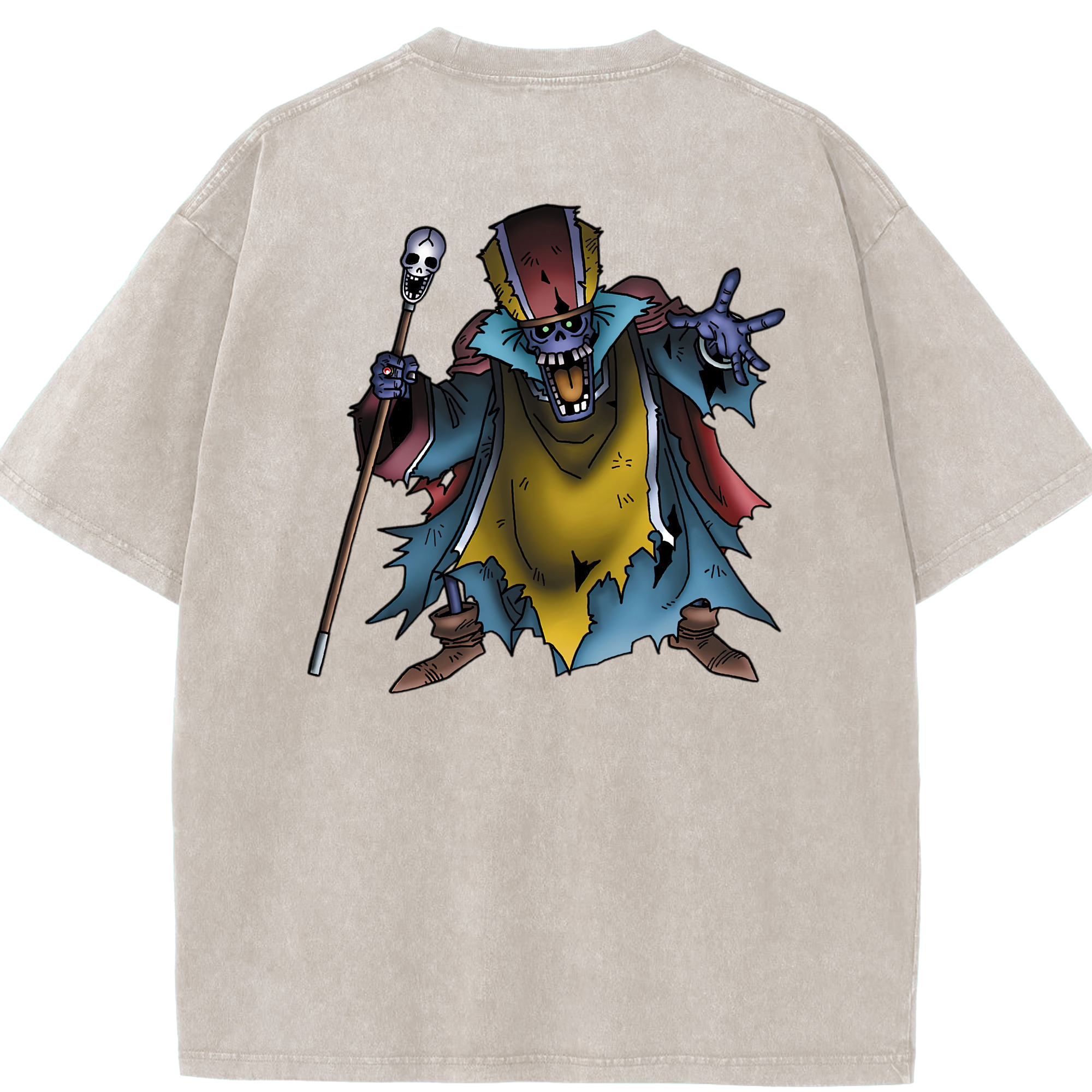 （画像用） ドラゴンクエスト Doragon Kuesuto Dragon Quest 綿100% ヴィンテージ風 半袖Tシャツ（背面プリント）