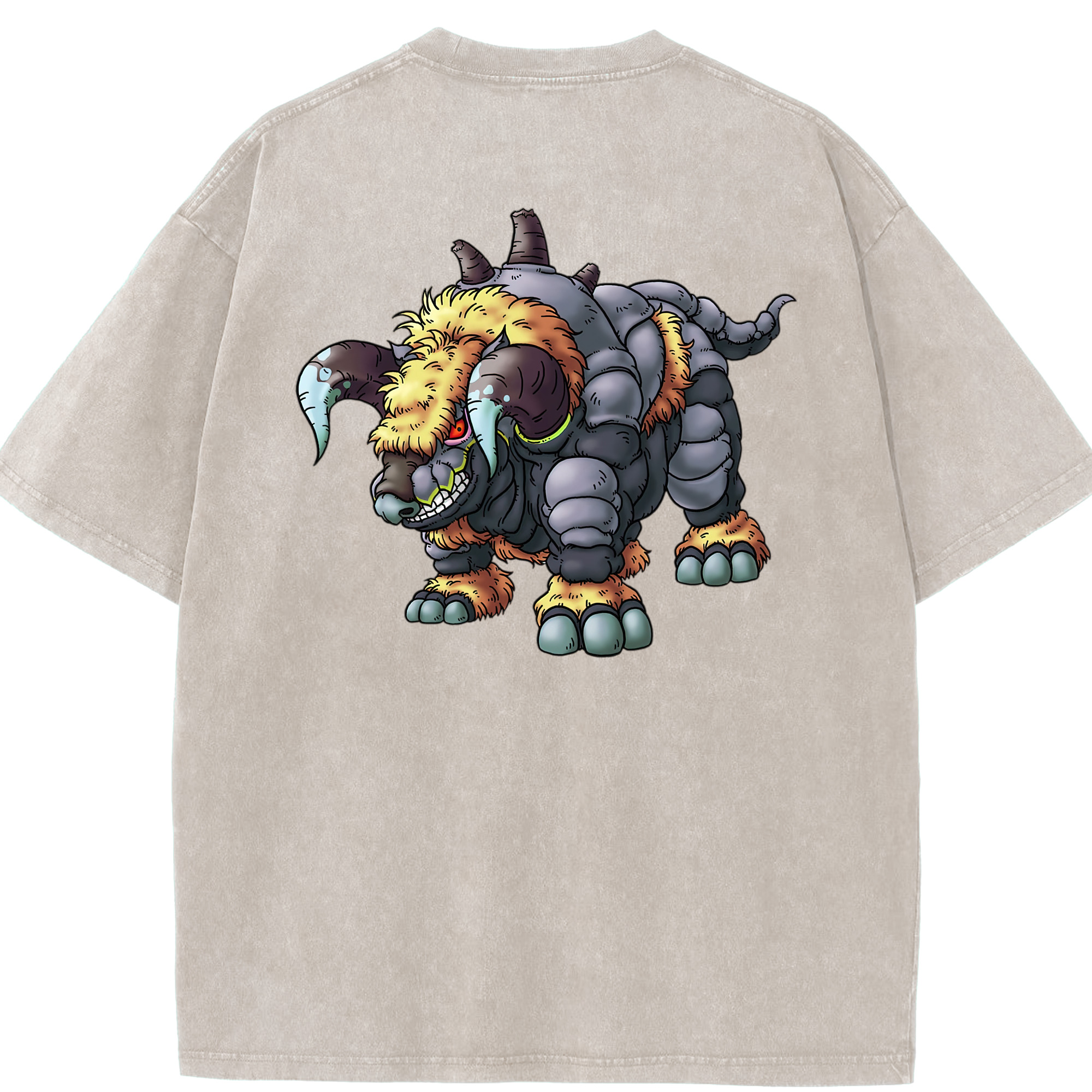 （画像用） ドラゴンクエスト Doragon Kuesuto Dragon Quest 綿100% ヴィンテージ風 半袖Tシャツ（背面プリント）
