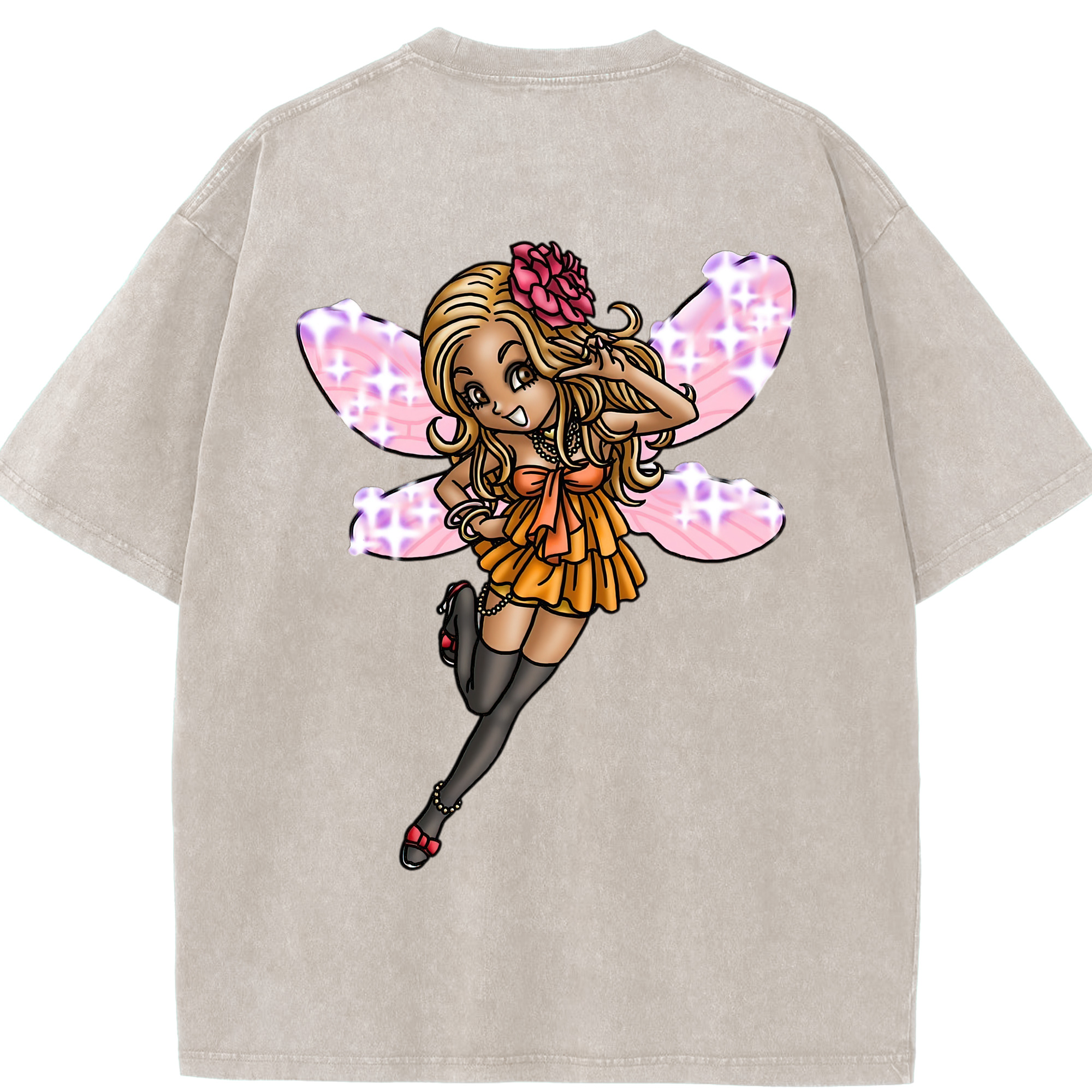 （画像用） ドラゴンクエスト Doragon Kuesuto Dragon Quest 綿100% ヴィンテージ風 半袖Tシャツ（背面プリント）