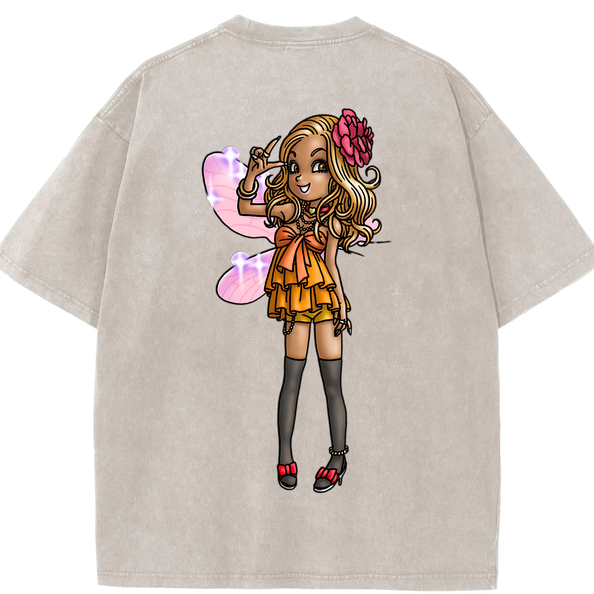 （画像用） ドラゴンクエスト Doragon Kuesuto Dragon Quest 綿100% ヴィンテージ風 半袖Tシャツ（背面プリント）