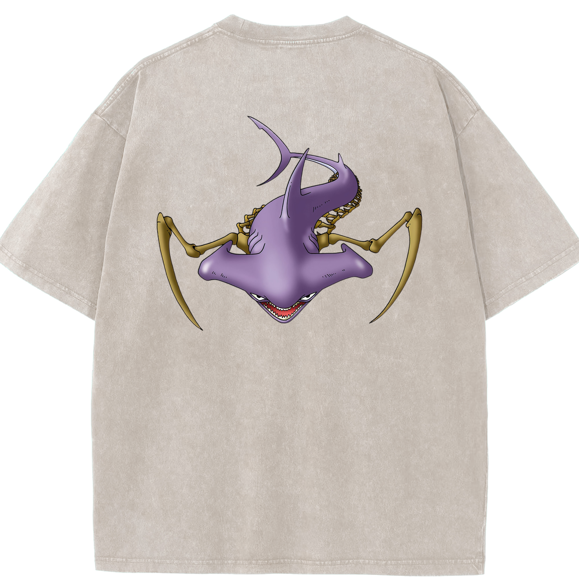 （画像用） ドラゴンクエスト Doragon Kuesuto Dragon Quest 綿100% ヴィンテージ風 半袖Tシャツ（背面プリント）