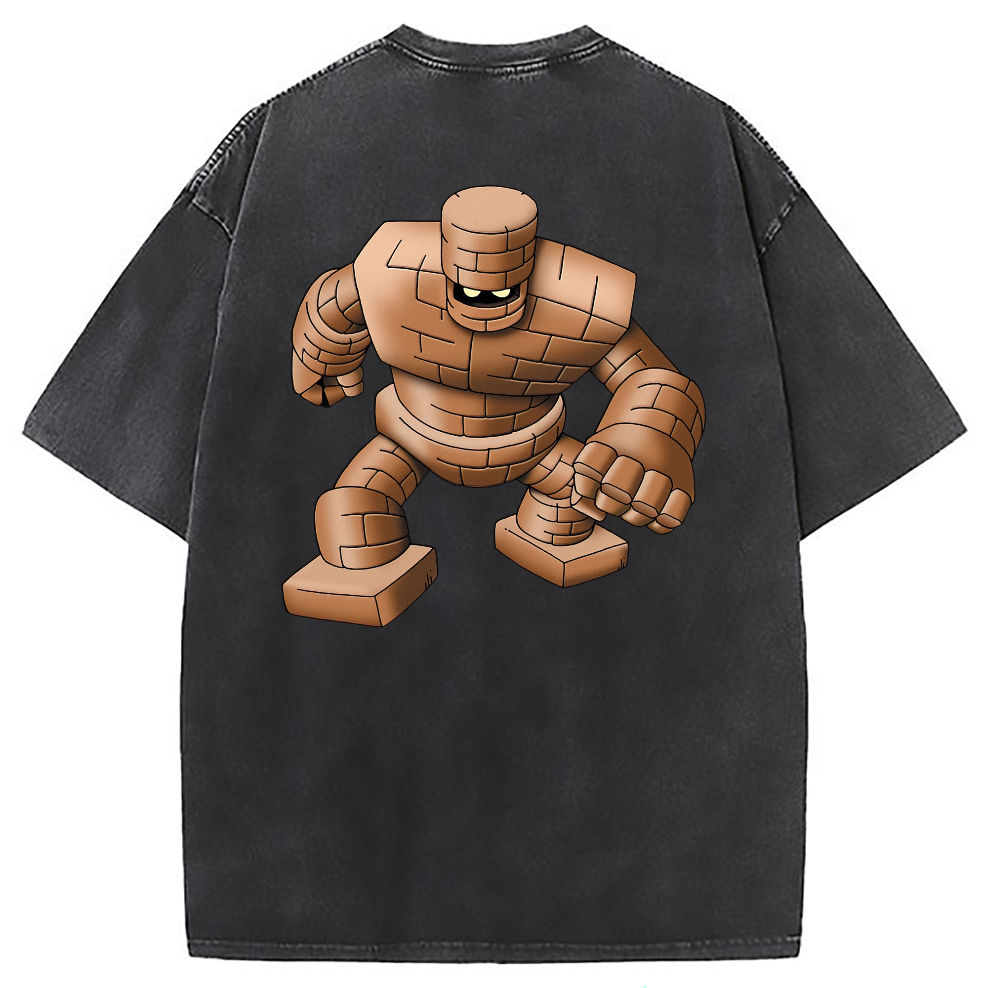 （画像用） ドラゴンクエスト Doragon Kuesuto Dragon Quest 綿100% ヴィンテージ風 半袖Tシャツ（背面プリント）