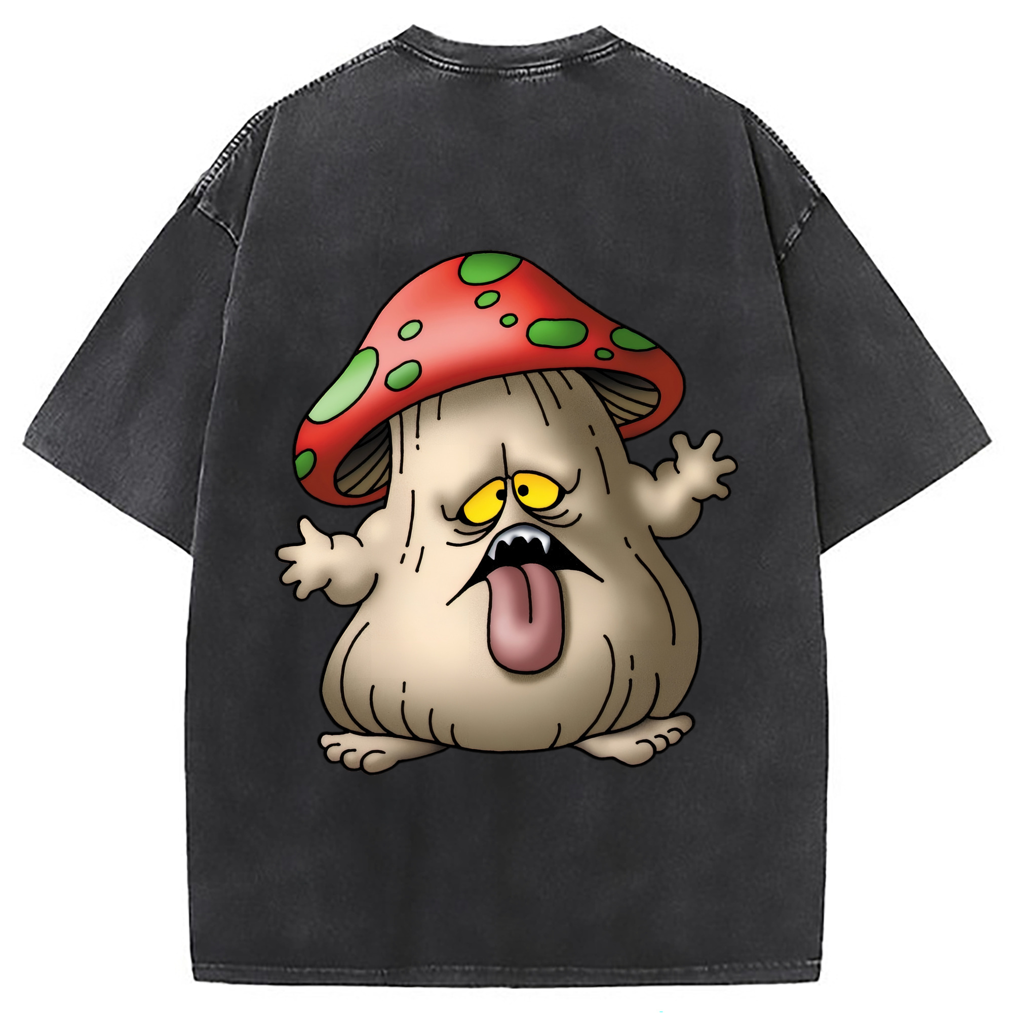 （画像用） ドラゴンクエスト Doragon Kuesuto Dragon Quest 綿100% ヴィンテージ風 半袖Tシャツ（背面プリント）