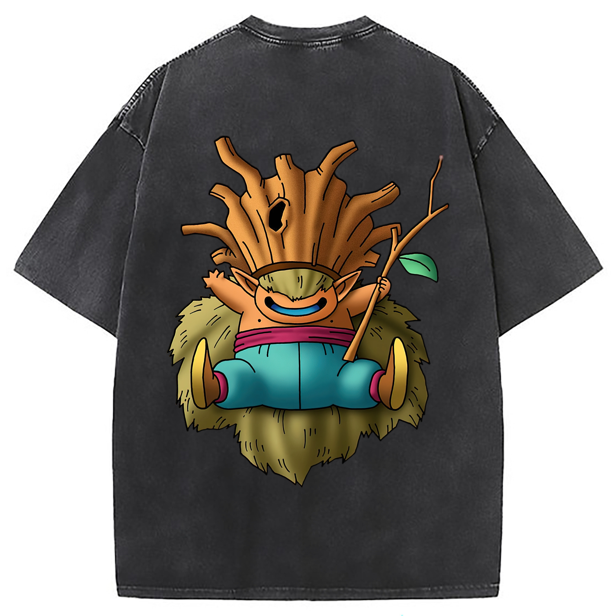 （画像用） ドラゴンクエスト Doragon Kuesuto Dragon Quest 綿100% ヴィンテージ風 半袖Tシャツ（背面プリント）