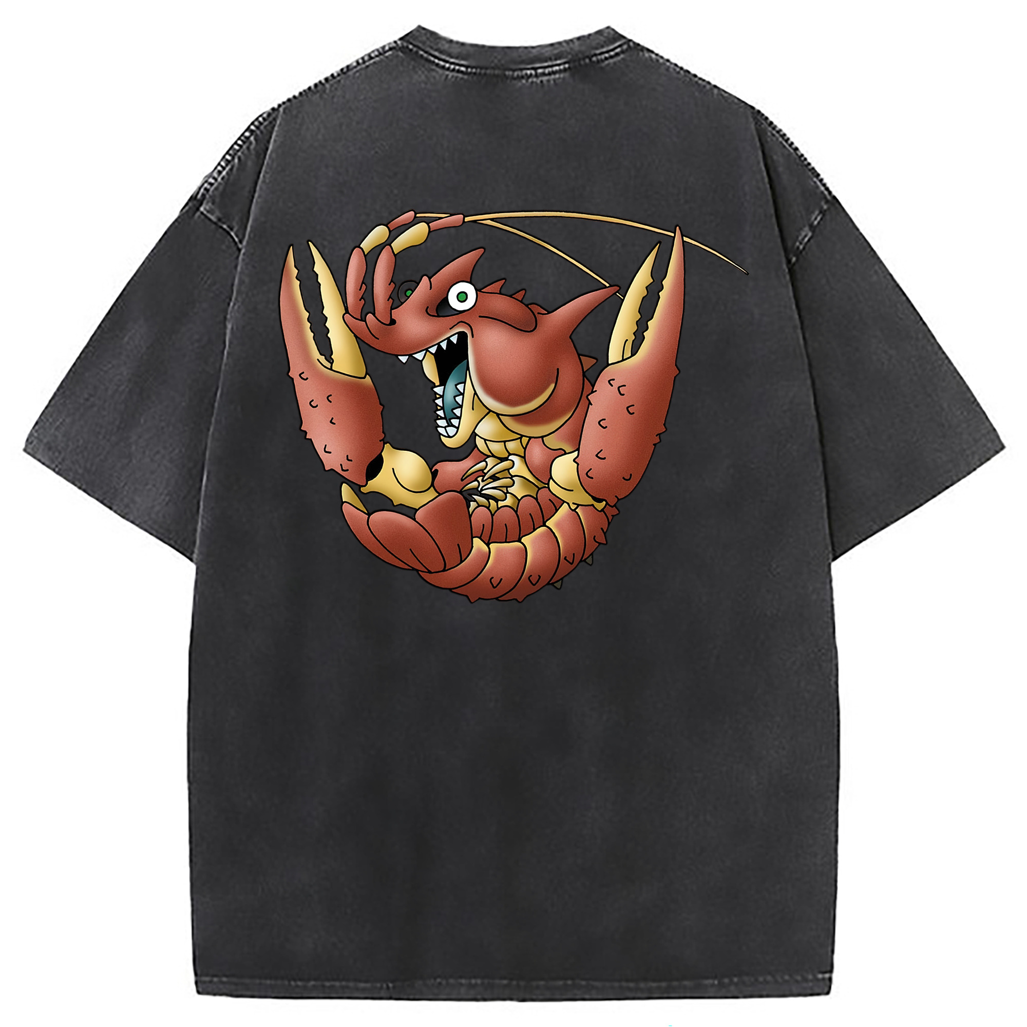 （画像用） ドラゴンクエスト Doragon Kuesuto Dragon Quest 綿100% ヴィンテージ風 半袖Tシャツ（背面プリント）