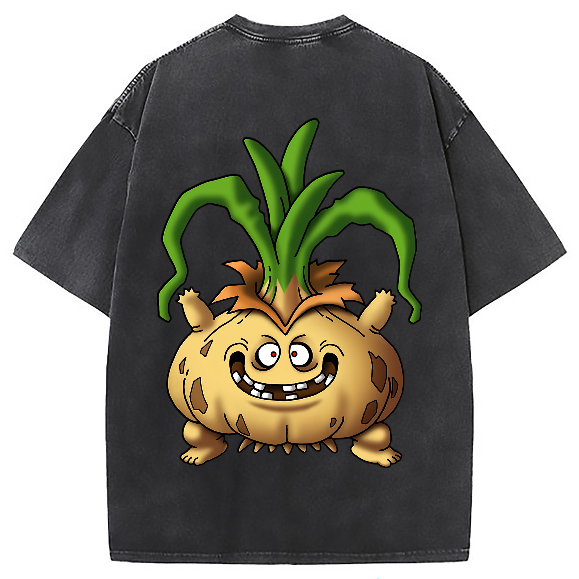 （画像用） ドラゴンクエスト Doragon Kuesuto Dragon Quest 綿100% ヴィンテージ風 半袖Tシャツ（背面プリント）