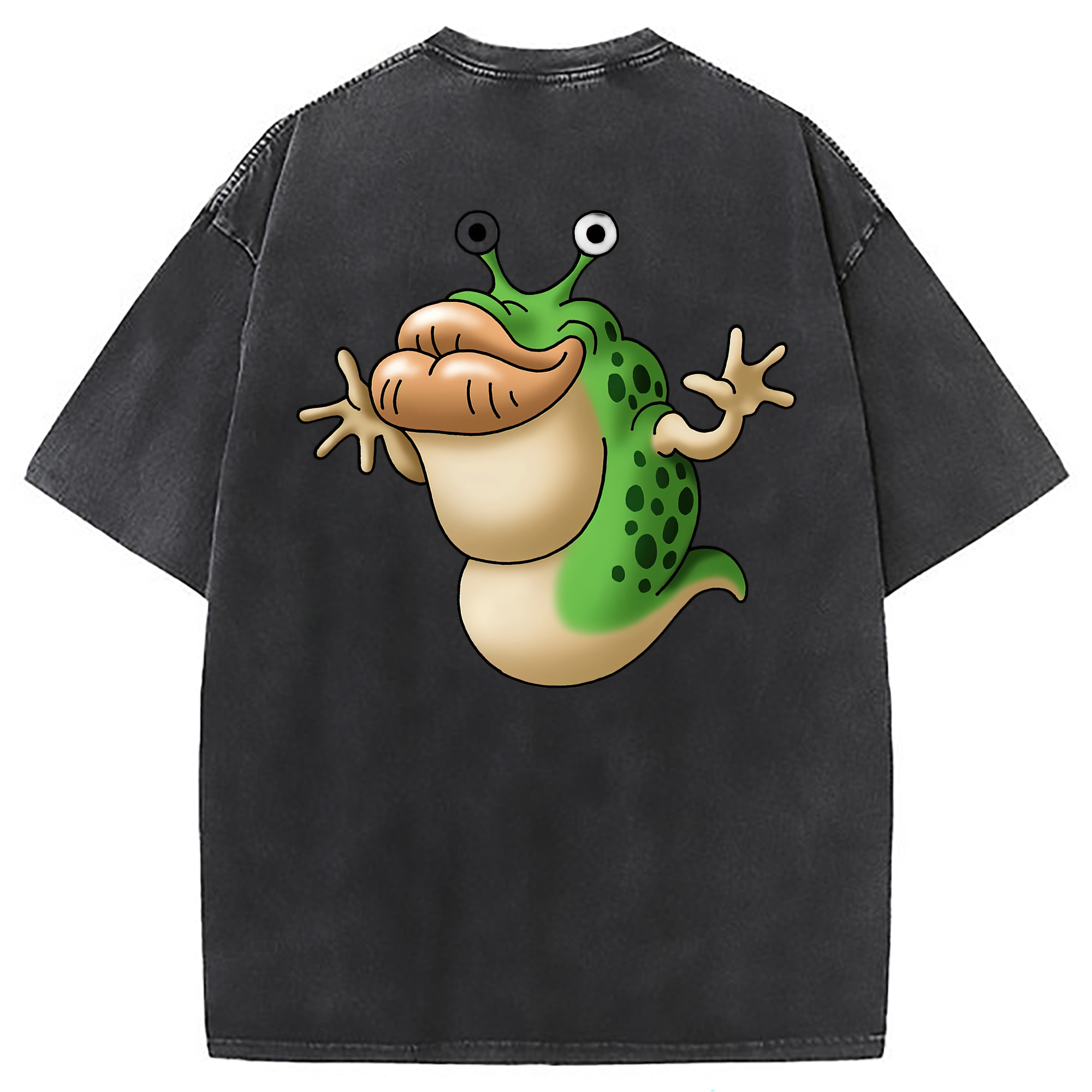 （画像用） ドラゴンクエスト Doragon Kuesuto Dragon Quest 綿100% ヴィンテージ風 半袖Tシャツ（背面プリント）
