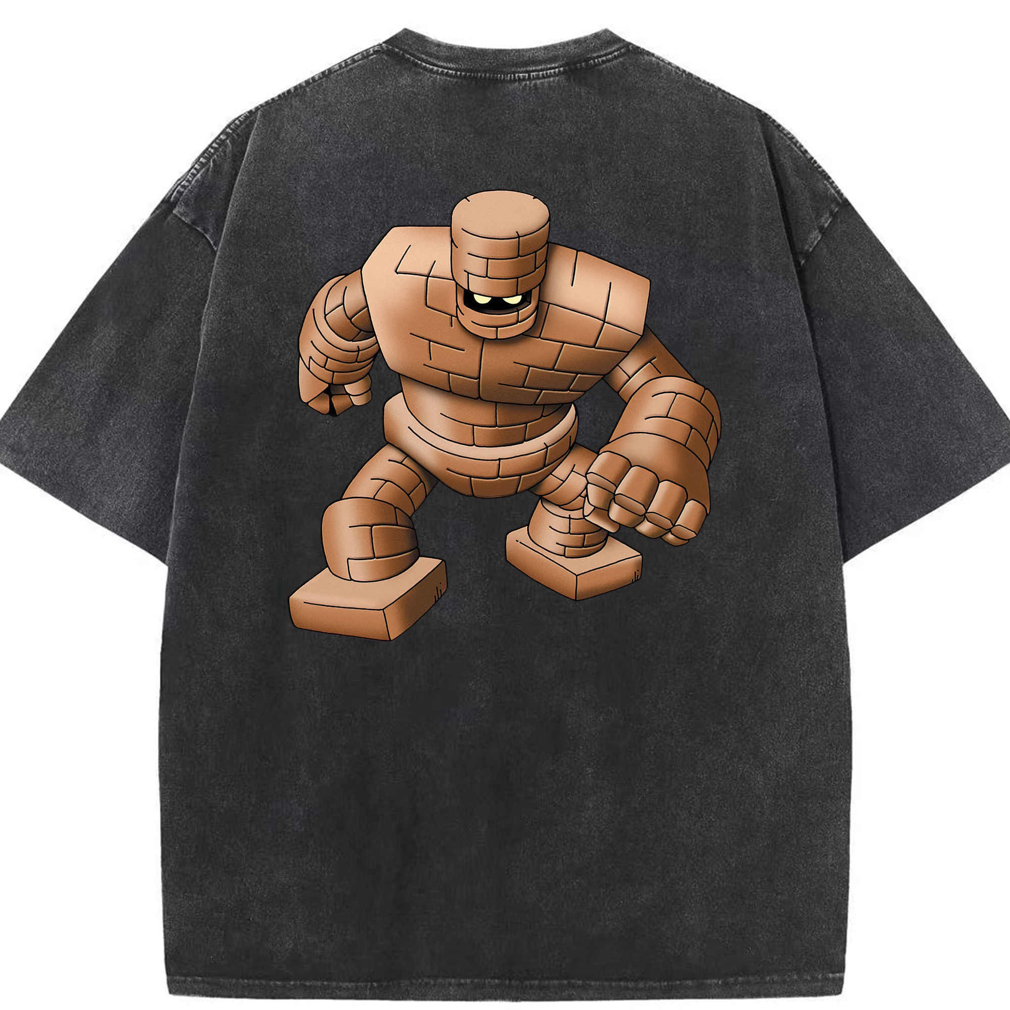 （画像用） ドラゴンクエスト Doragon Kuesuto Dragon Quest 綿100% ヴィンテージ風 半袖Tシャツ（背面プリント）