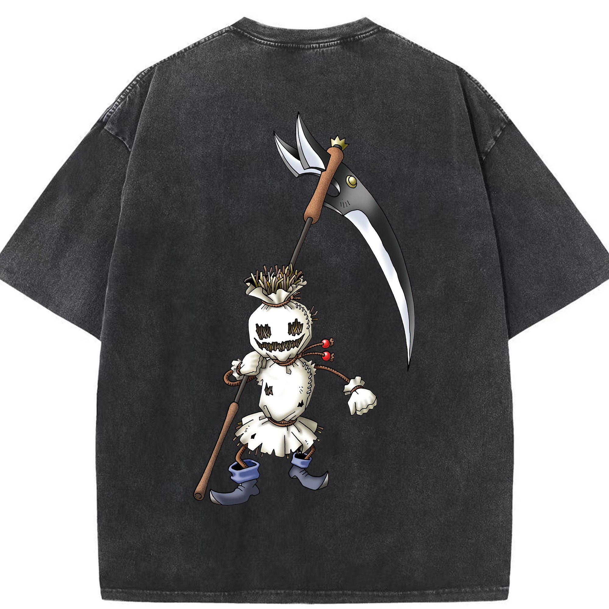 （画像用） ドラゴンクエスト Doragon Kuesuto Dragon Quest 綿100% ヴィンテージ風 半袖Tシャツ（背面プリント）