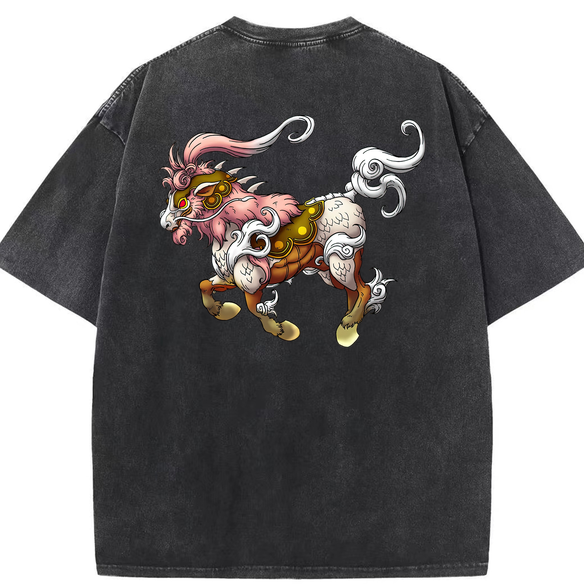 （画像用） ドラゴンクエスト Doragon Kuesuto Dragon Quest 綿100% ヴィンテージ風 半袖Tシャツ（背面プリント）