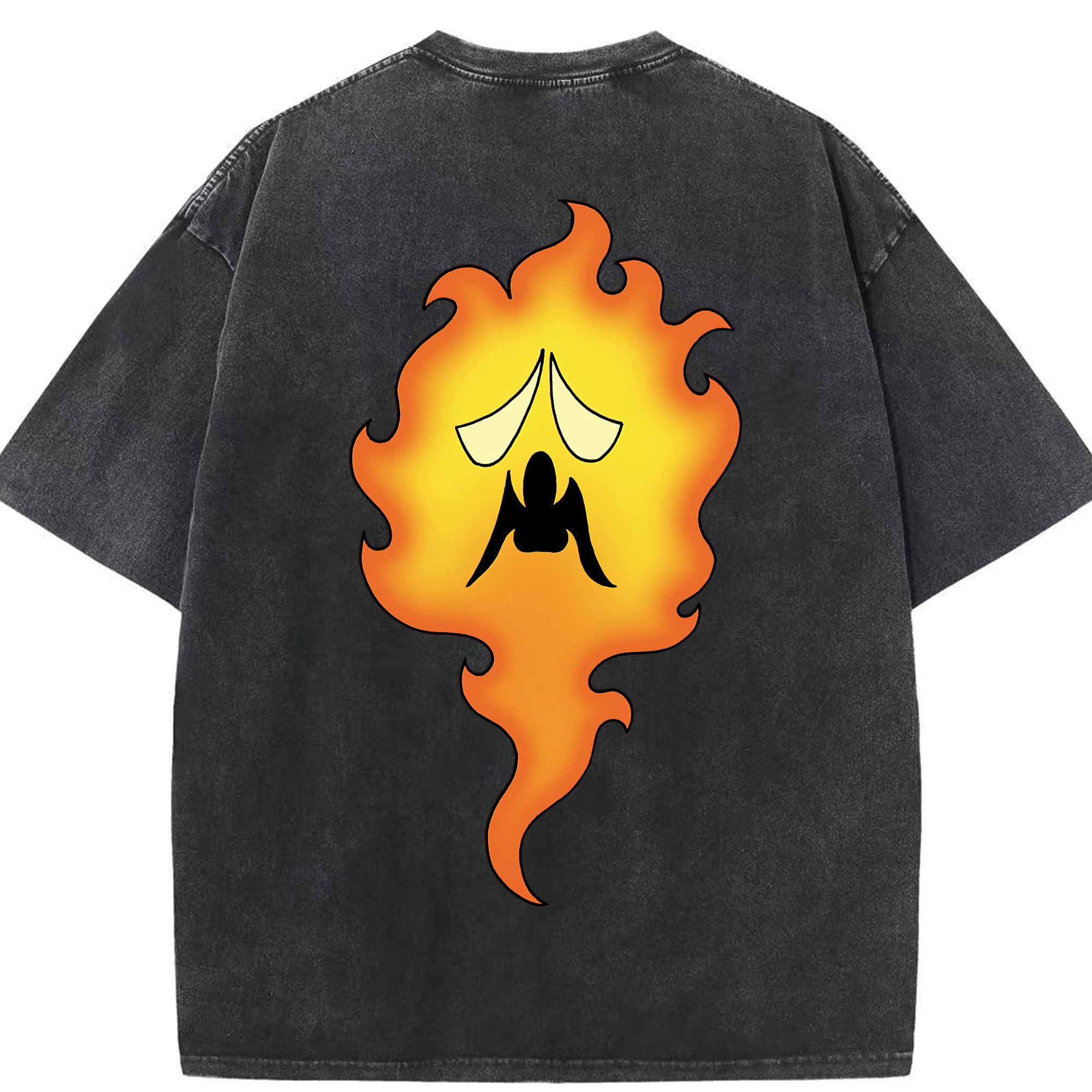 （画像用） ドラゴンクエスト Doragon Kuesuto Dragon Quest 綿100% ヴィンテージ風 半袖Tシャツ（背面プリント）